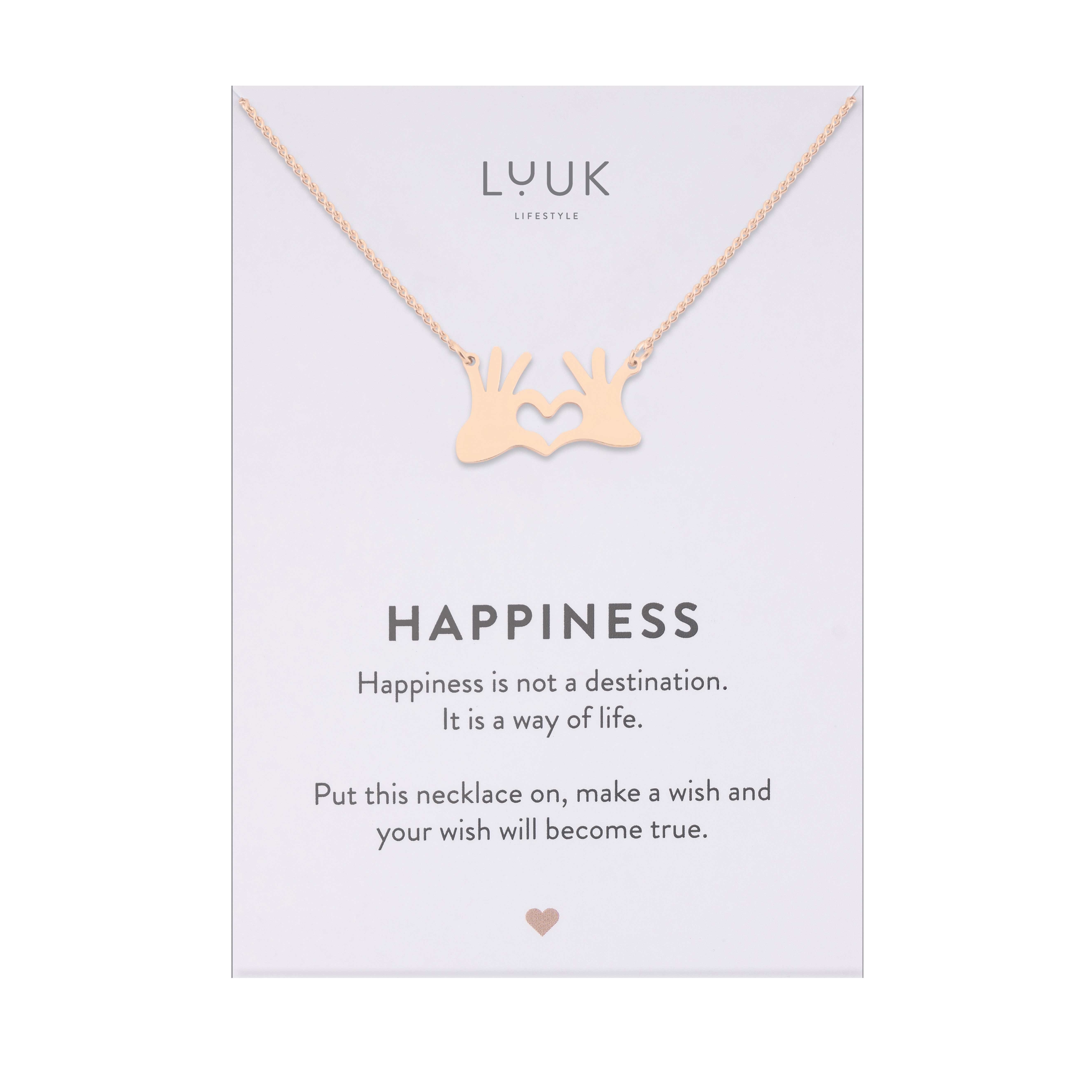 LUUK LIFESTYLE Kette mit Anhänger Herz Hände, Herz Halskette aus Edelstahl günstig online kaufen