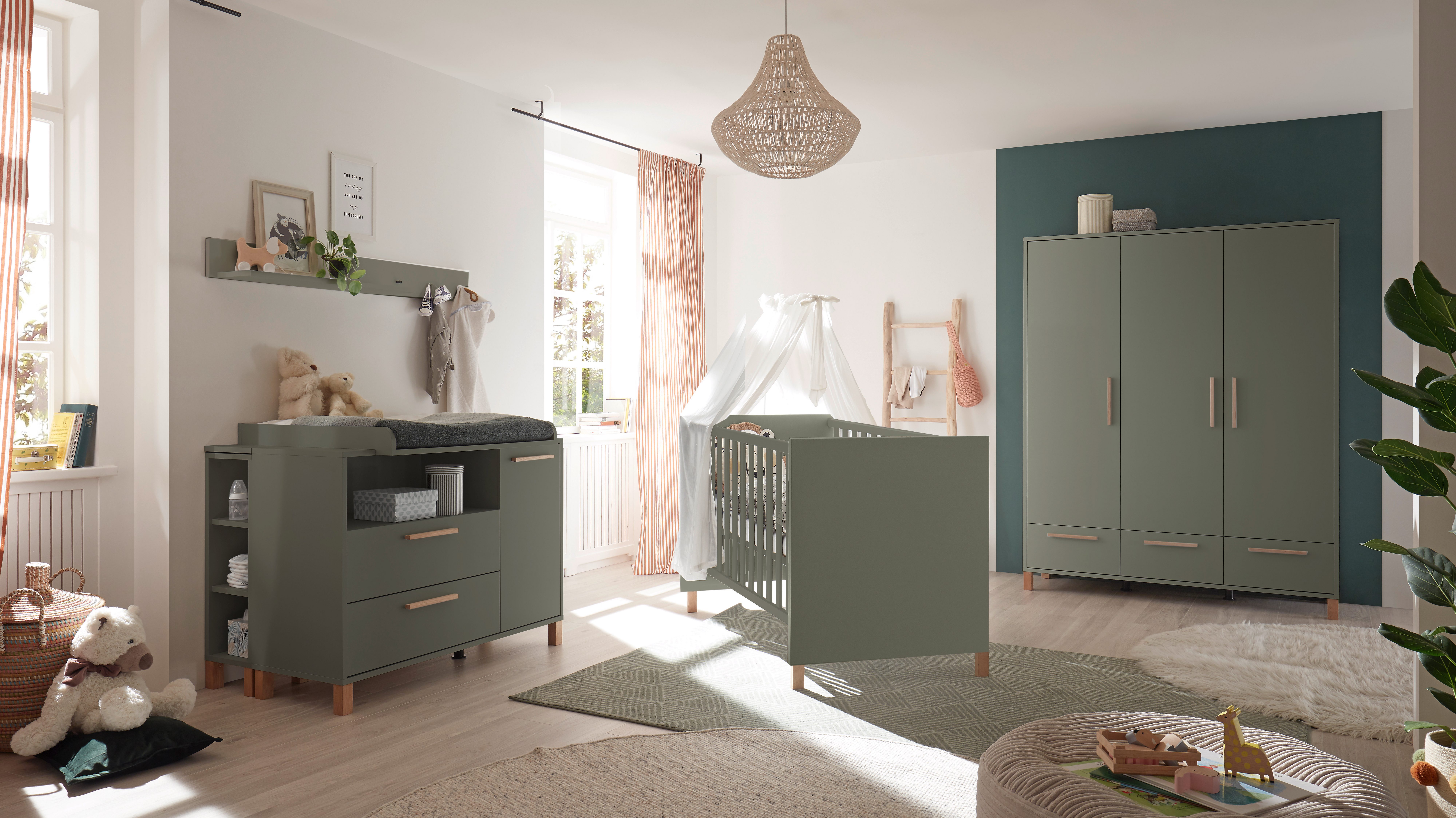 möbel-direkt.de Babyzimmer-Komplettset Kinderzimmer Set Olivia