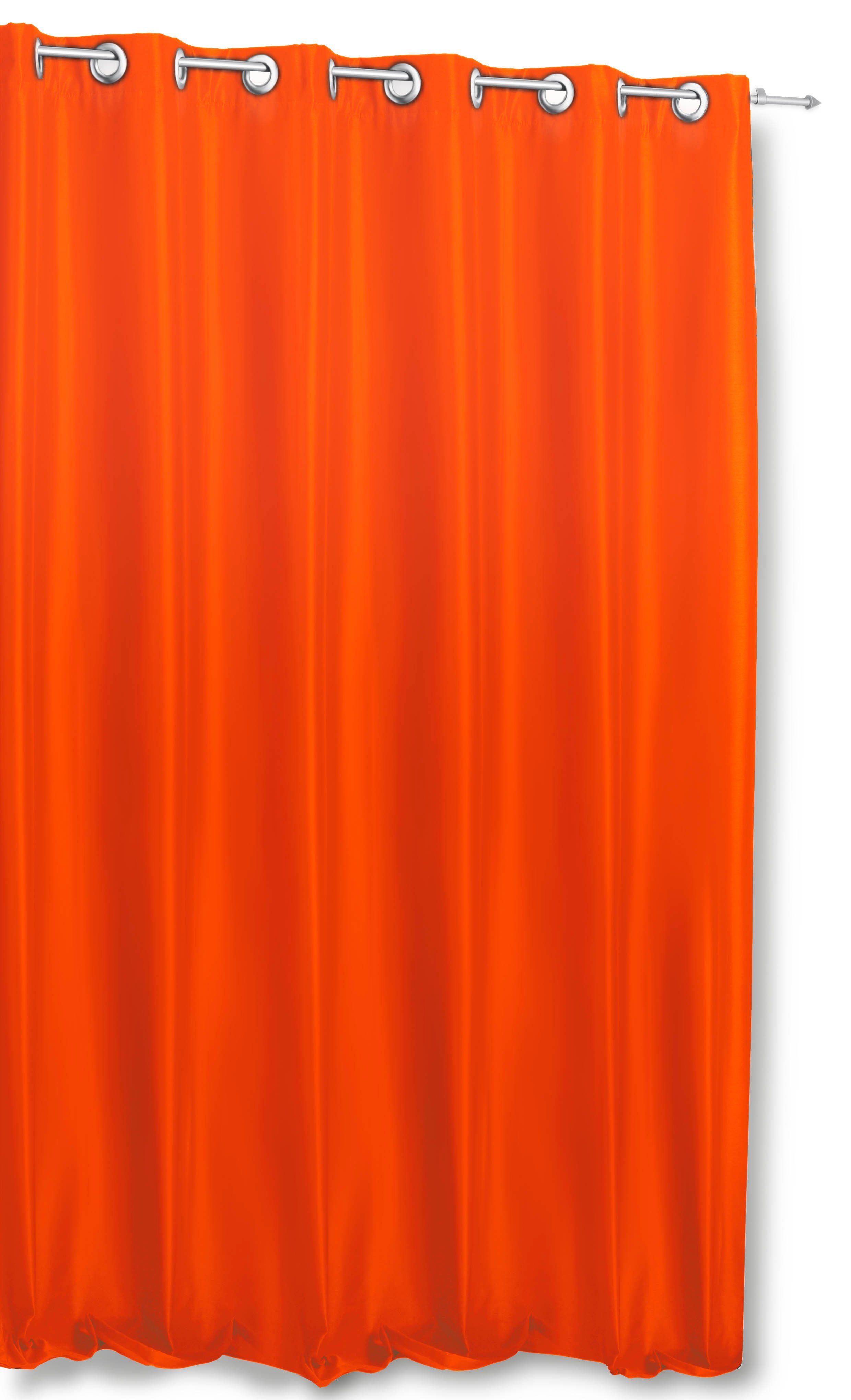 Türvorhang Thermo Vorhang Polar Fleece blickdicht extra breit 245x245 cm Wildseid, Haus und Deko, Ösen (1 St), blickdicht, Polyester Orange