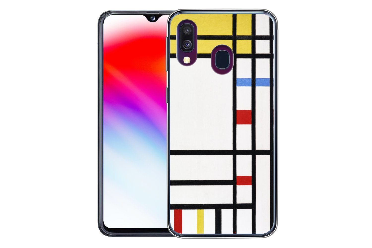 MuchoWow Handyhülle für Samsung Galaxy A40 Place De La Concorde - Piet Mondrian, Smartphone-Bumper, Print, Handy Schutzhülle Dünn