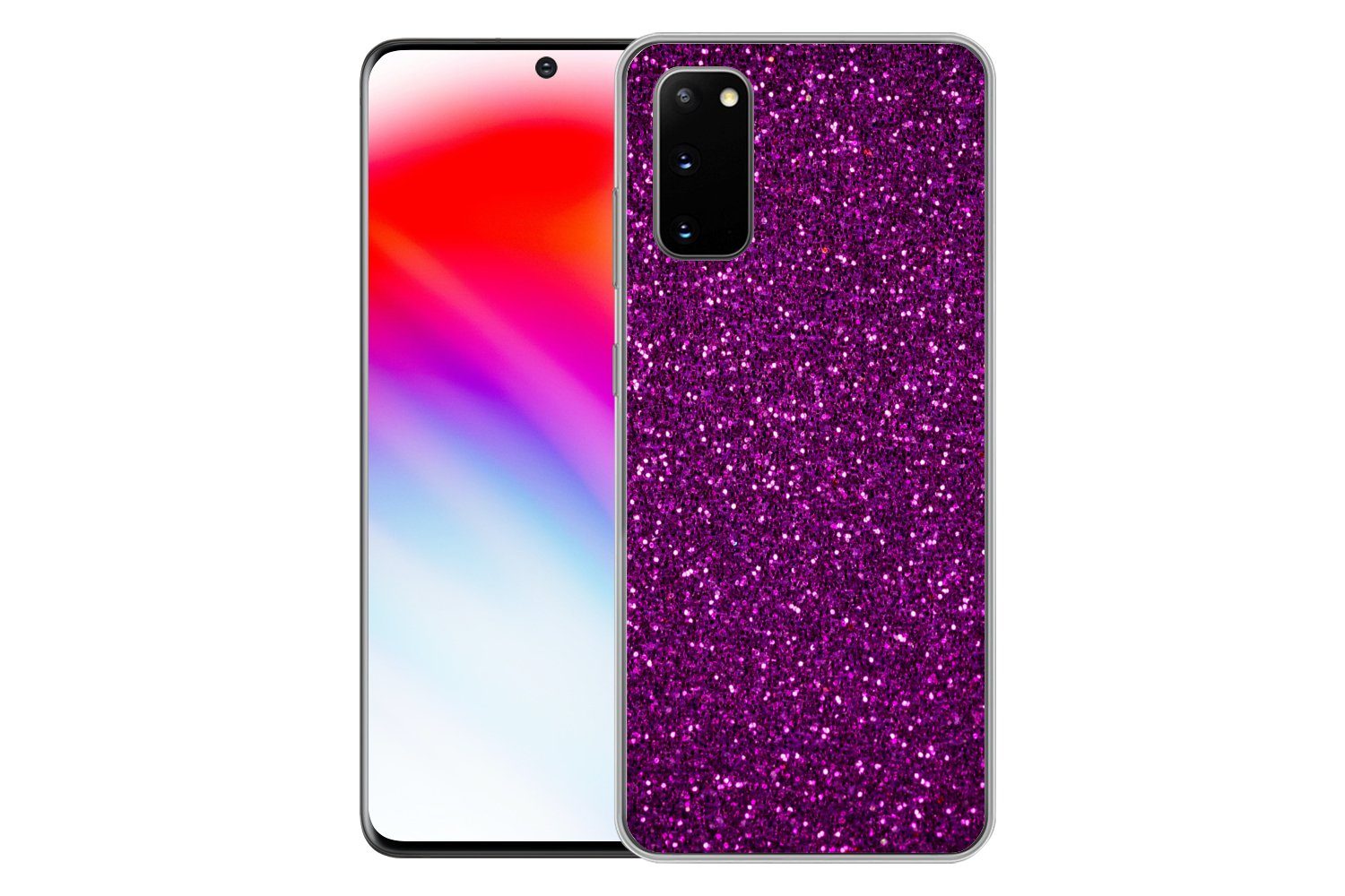 MuchoWow Handyhülle für Samsung Galaxy S20 Lila - Rosa - Muster - Abstrakt, Phone Case, Silikon, Schutzhülle Dünn