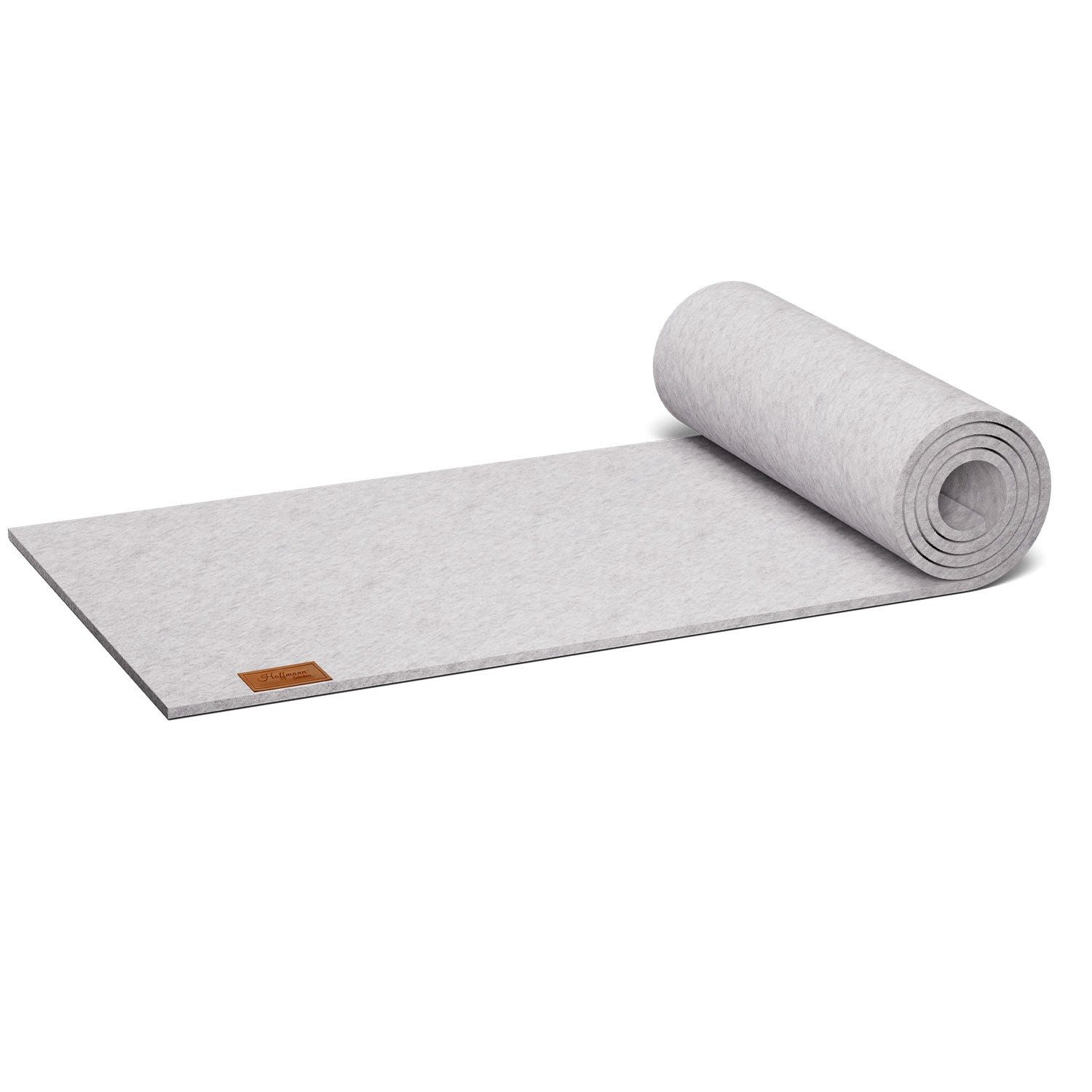 Hoffmann Germany Tischläufer Filz Tischläufer 100×30 cm, hellgrau, hitzebeständig, abwaschbar, 5 mm Filz, abwaschbar, 200°C, 90% Polyester, zeitloses Design