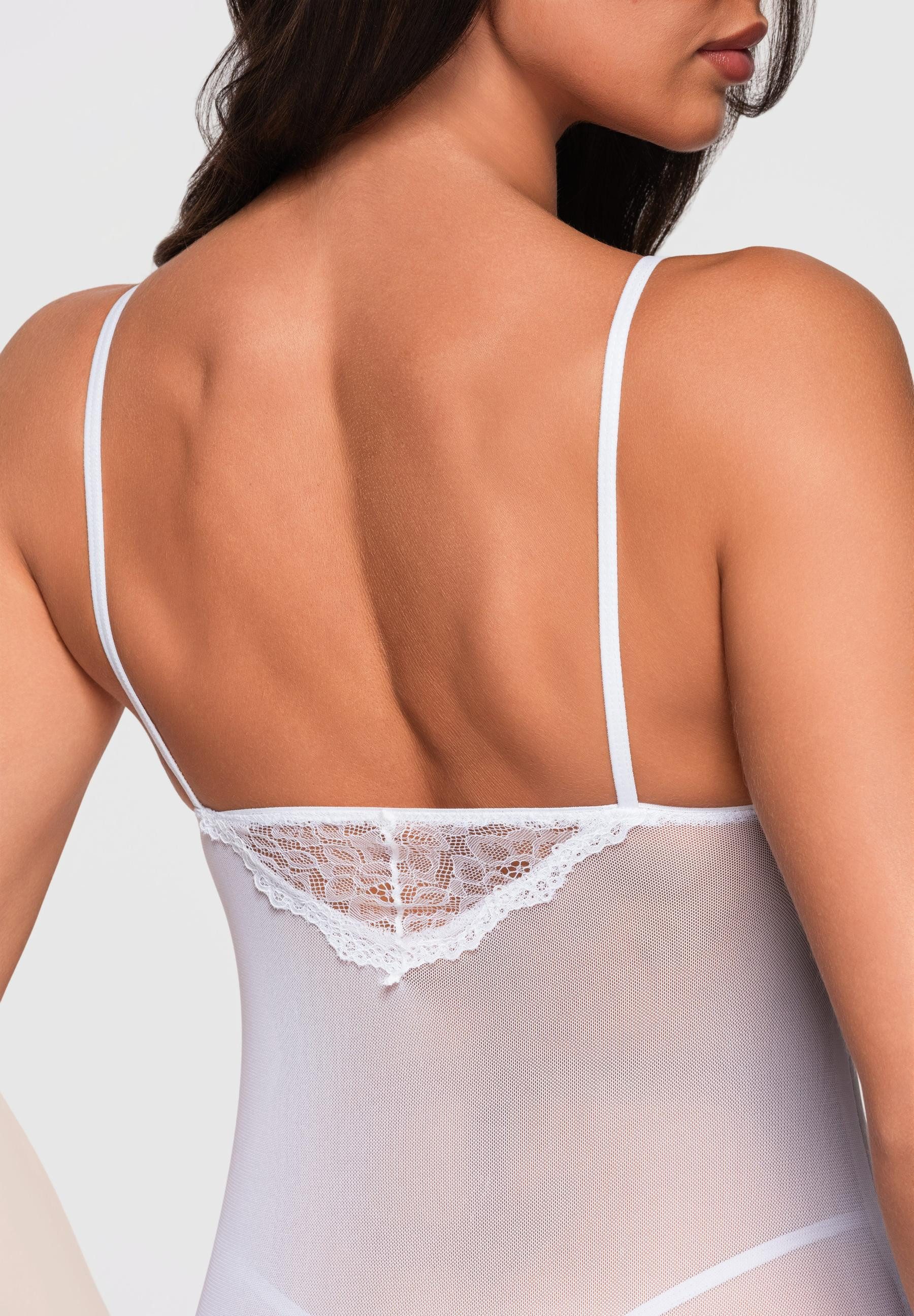 OMBRE Nachthemd Verführerisches Damen-Nachthemd aus Tüll und Spitze (mit Unterhose)