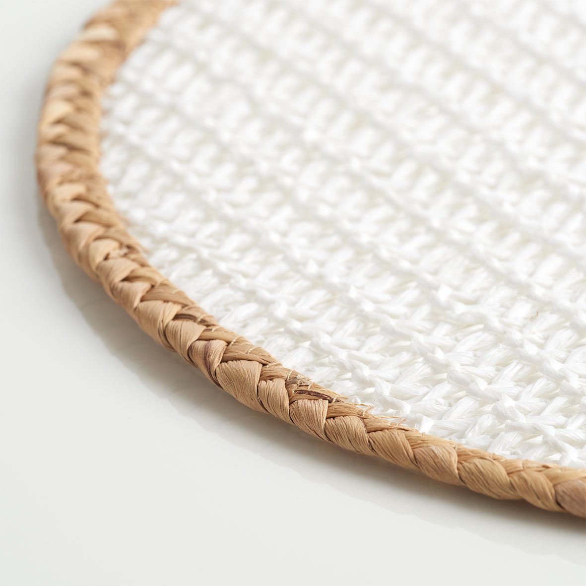 Zeller Present Platzset Nature, (1-St), Papier-Mix, weiß, Papier / Reisschale, Ø38 cm (1 Stück)