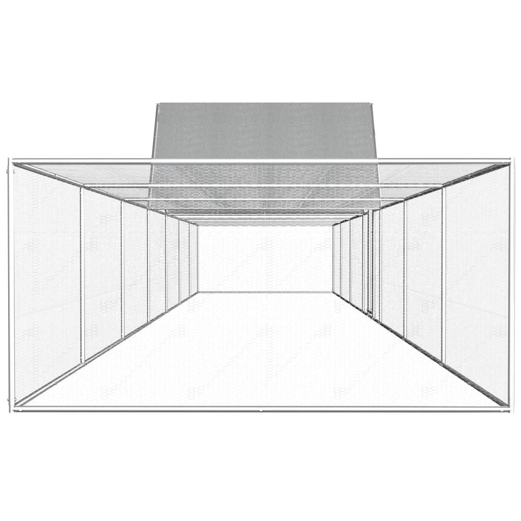 vidaXL Hühnerstall, Hühnerkäfig 14x2x2 m Verzinkter Stahl