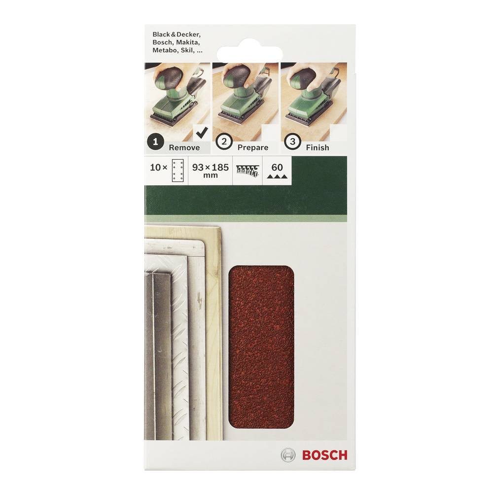 Schleifpapier K für Schleifblatt-Set 60 10tlg. Schwingschleifer BOSCH