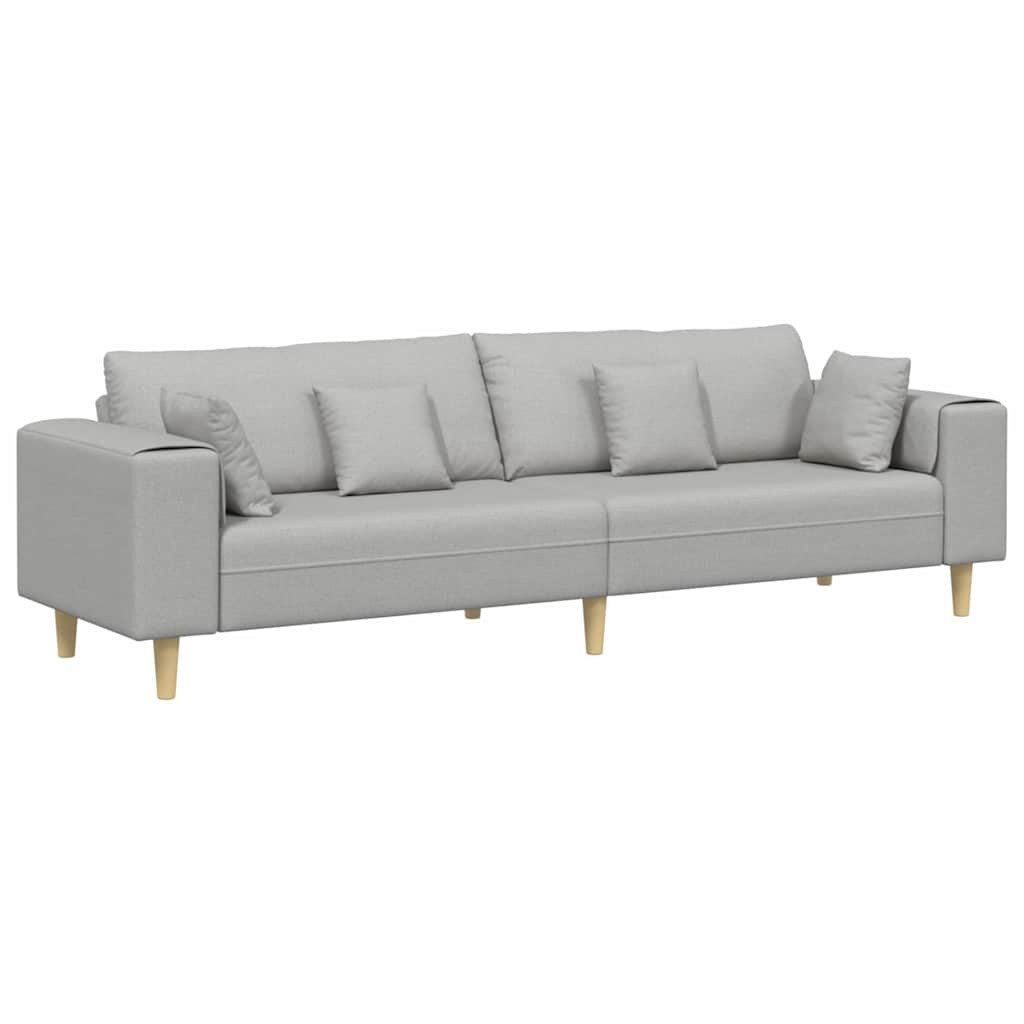 vidaXL Sofa Stoffsofa mit Kissen Wolken-Grau günstig online kaufen