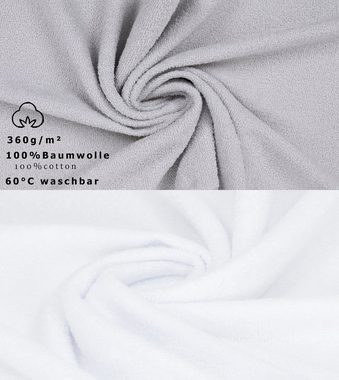 Betz Handtuch Set 12 TLG. Handtuch Set BERLIN Farbe silbergrau - weiß, 100% Baumwolle (12 Teile, 12-St)