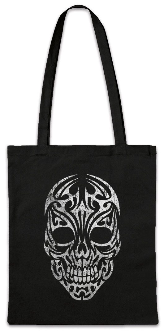 Beuteltasche Tribal Skull Stofftasche Kelten Celts Keltischer Kreis Knoten Knot