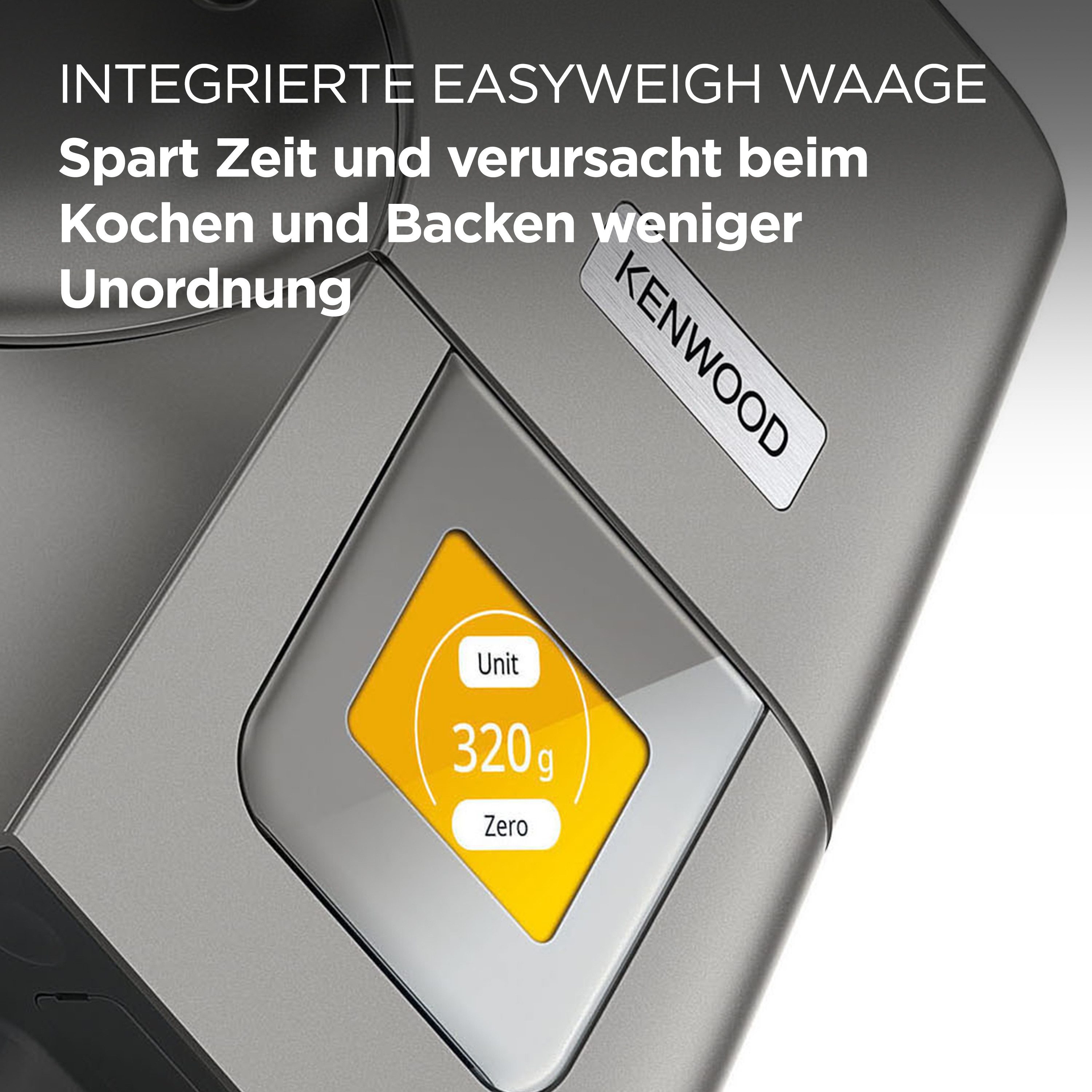 KENWOOD Küchenmaschine Titanium Chef Patissier XL KWL90.594SI, 1400 W, 7 l Schüssel, Wärmefunktion, zusätzliche 5 l Schüssel, inkl. umfangreiches Zubehör