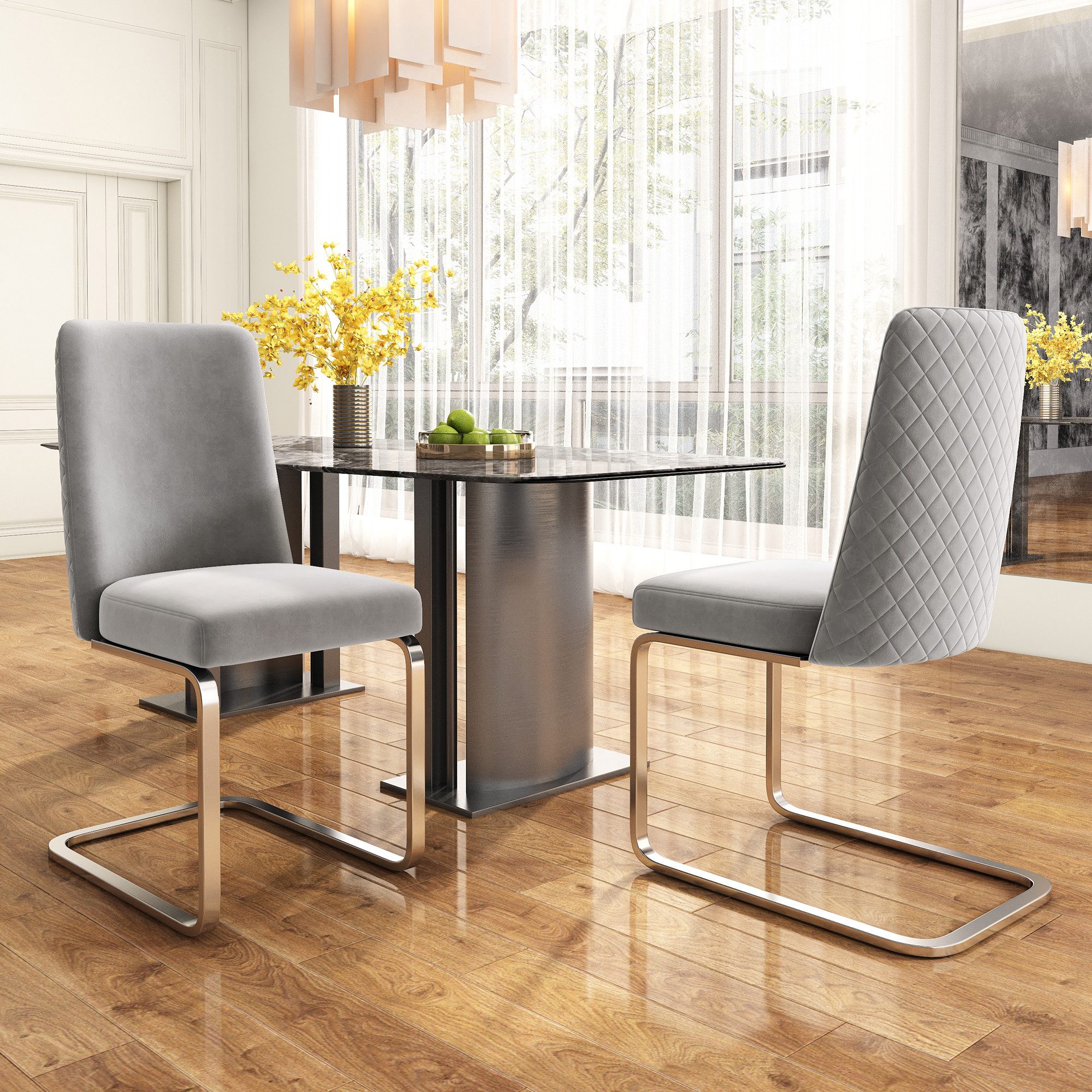 Ulife Esszimmerstuhl Polsterstuhl, Schwingstühle, Lounge-Sessel, mit günstig online kaufen
