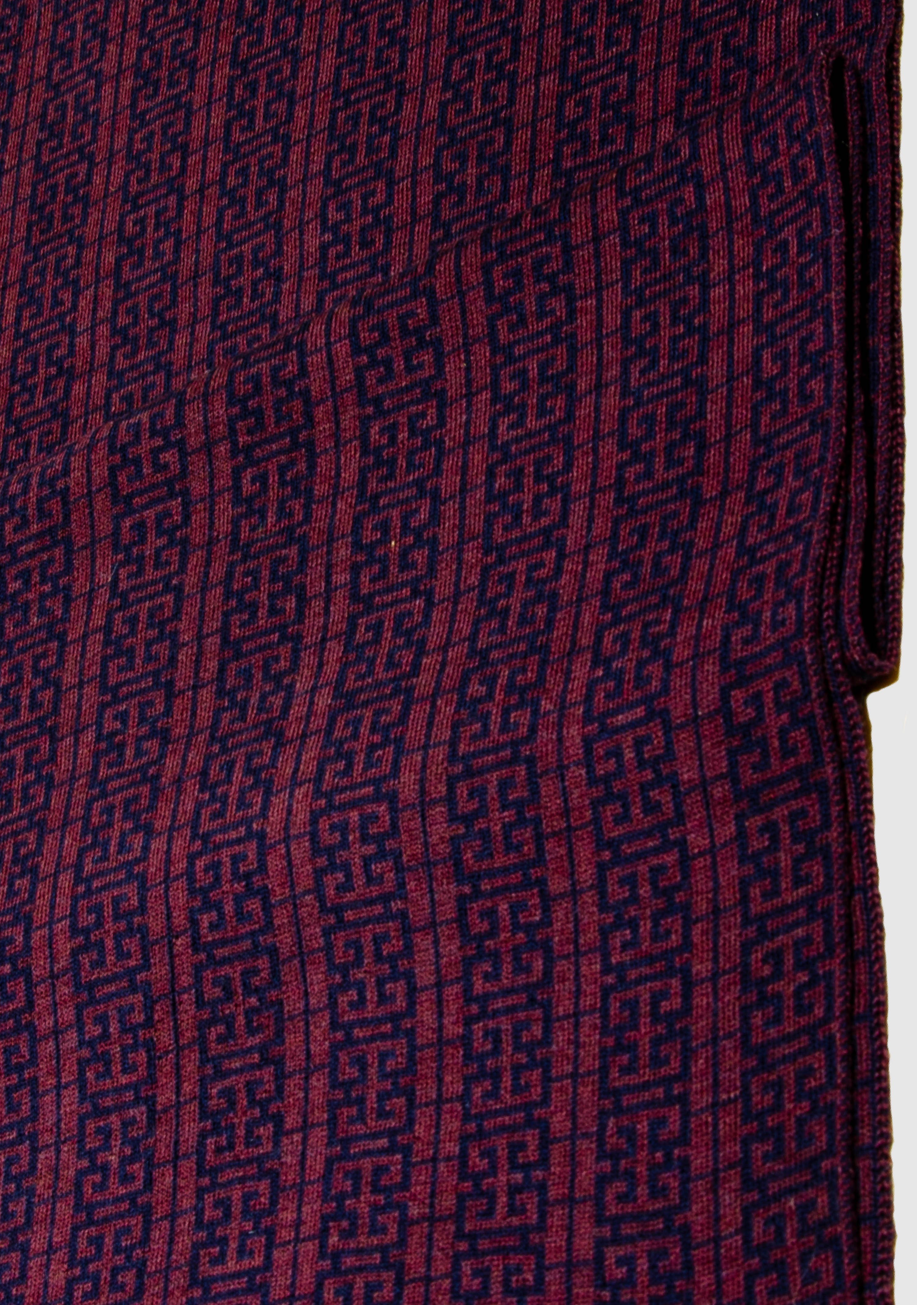 Schal slow Farben LANARTO in 100% extrasoft Peking schönen aus Strickschal Merino fashion nacht_burgund