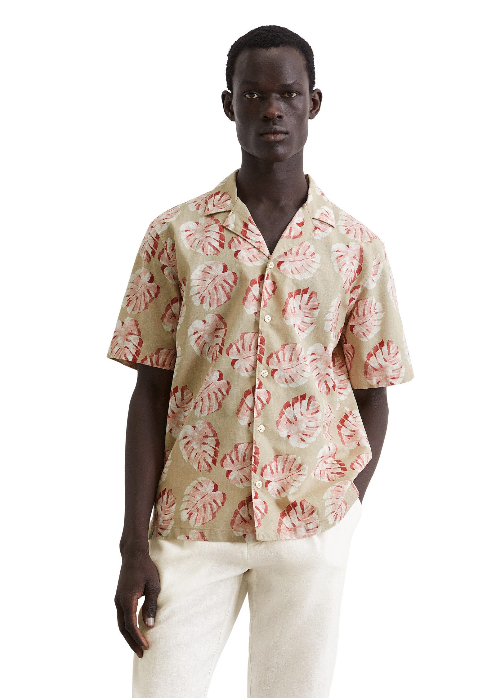 Marc O'Polo Kurzarmhemd aus Leinen und Bio-Baumwolle günstig online kaufen