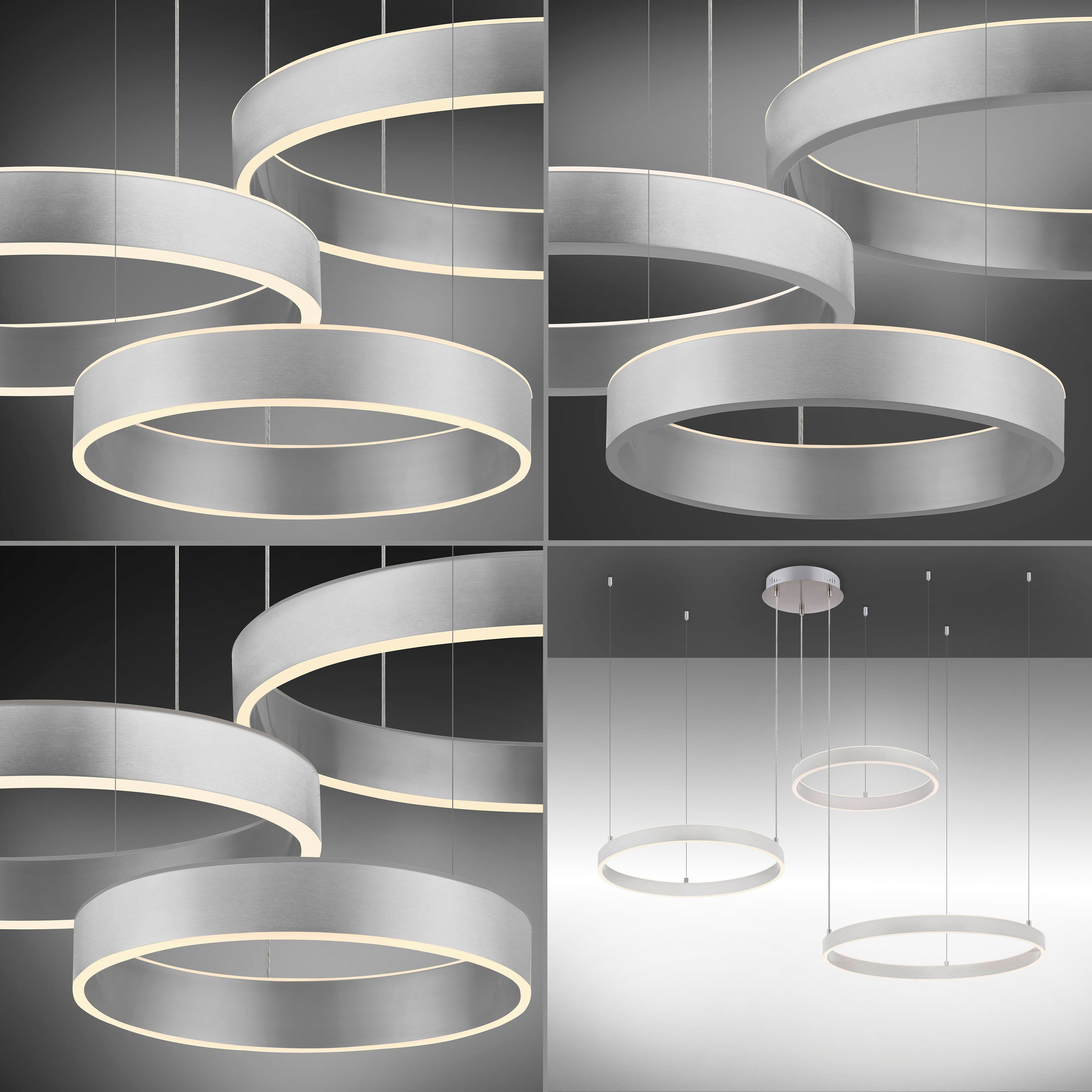 JUST LIGHT Pendelleuchte LILLUTI, dimmbar über Fernbedienung, getrennt schaltbar, LED fest integriert, Warmweiß, Fernbedienung, Funk inkl., separat steuerbar über FB, Fer