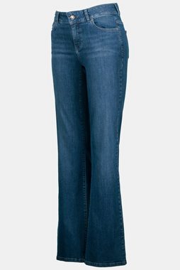 Gina Laura Regular-fit-Jeans Jeans High Waist ausgestelltes Bein 5-Pocket-Form