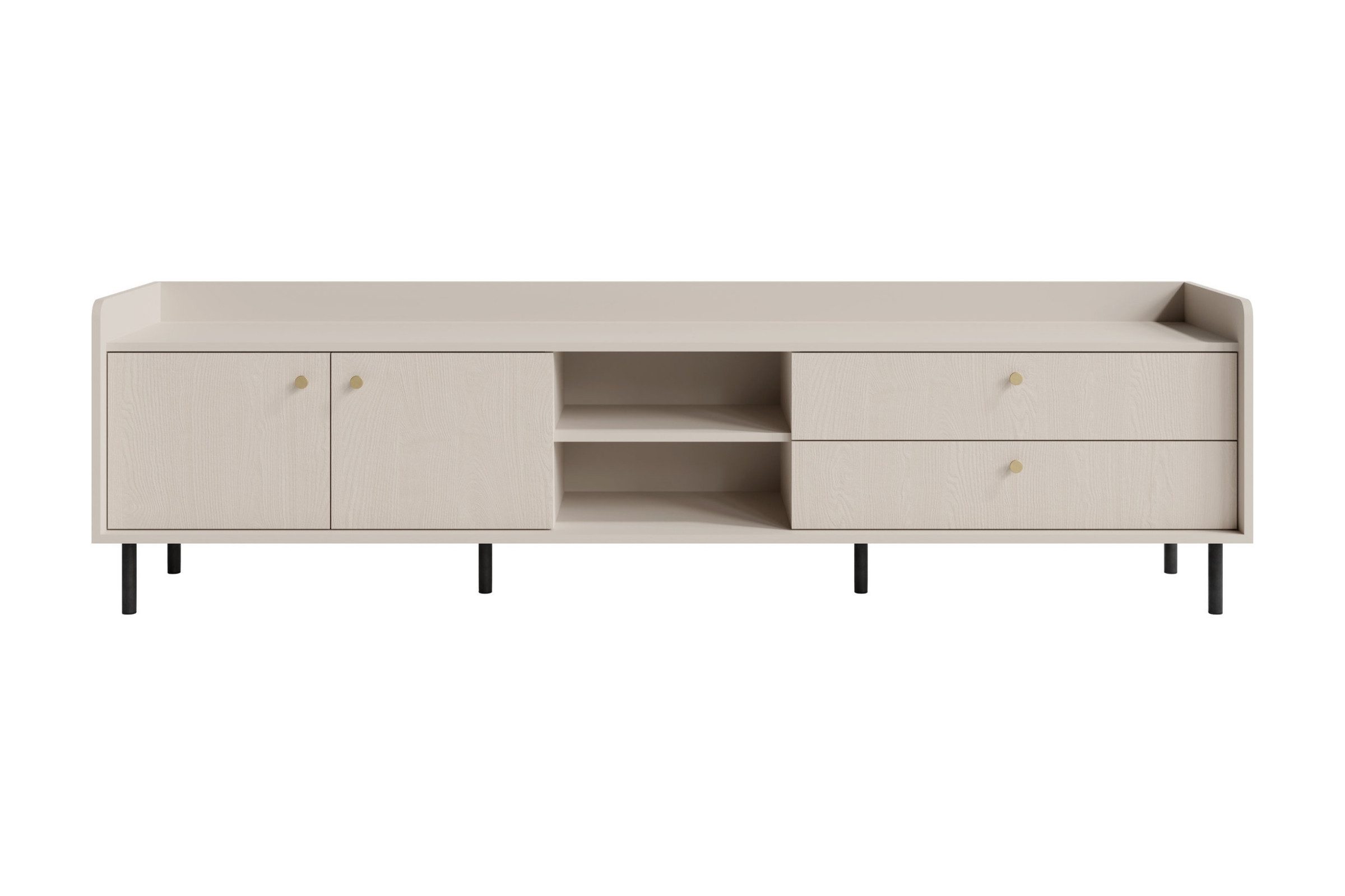 Deine Möbel 24 TV-Schrank GEORGIA 07 TV-Kommode TV-Lowboard 210 / 59 / 42 cm (B/H/T) (Set, 3-St., Wohnzimmer) GEORGIA-Kollektion Beige Sandbeige