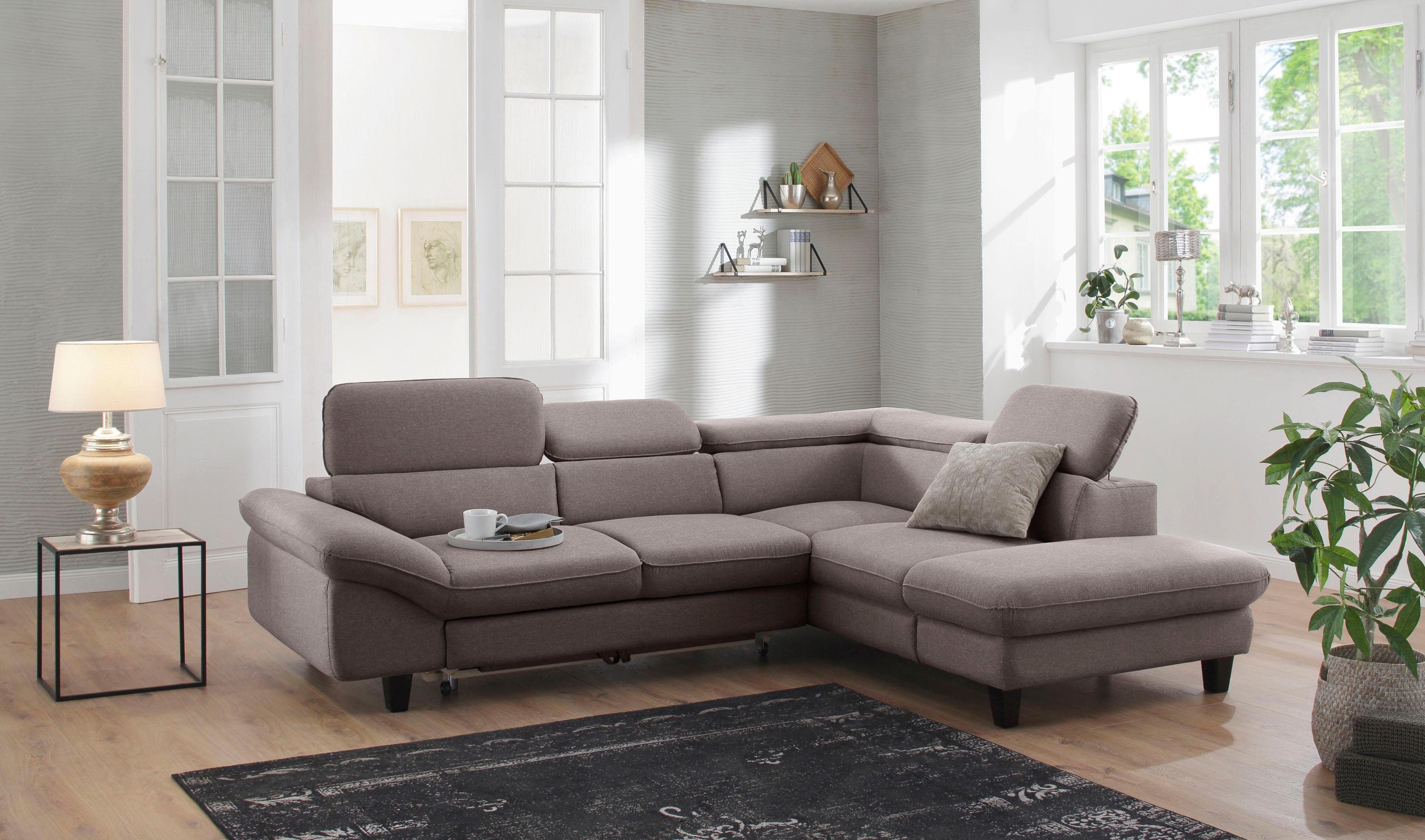 Home affaire Ecksofa "Pilot L-Form", mit Kopfteilverstellung, wahlweise mit günstig online kaufen