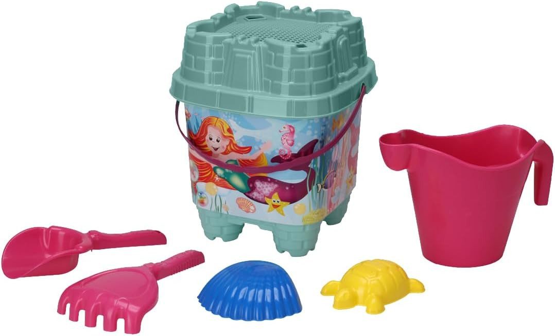 mucHome Sandform-Set Sandspielzeug SET 7-teilig Strandspielzeug Eimer, Sieb, Sandformen