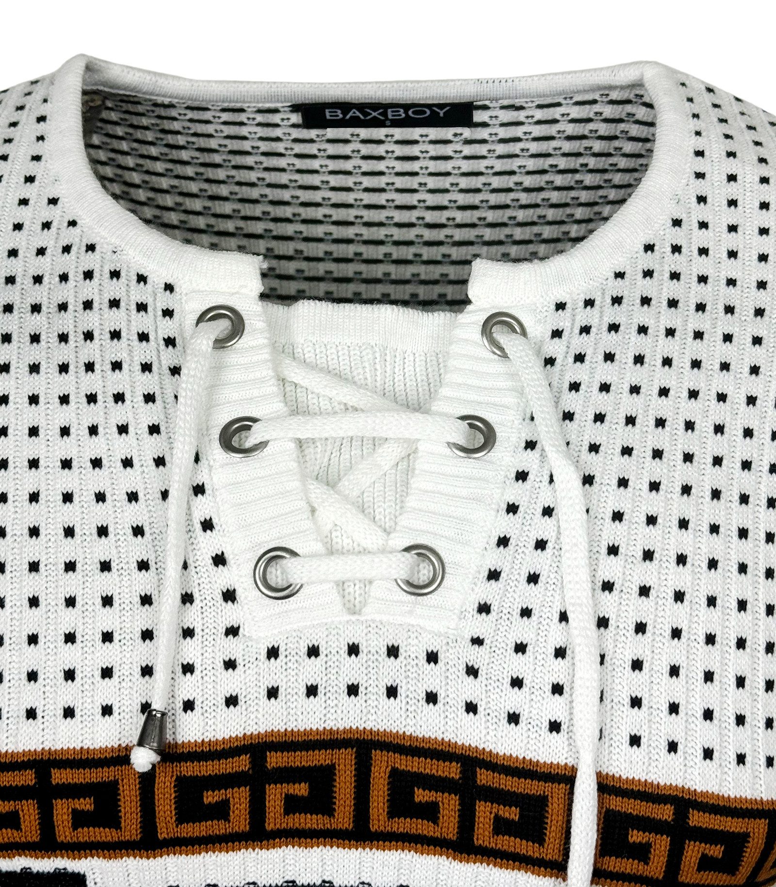 Baxboy Strickpullover BAXBOY Herren stylischer Rundhals Strick-Pullover B-52156