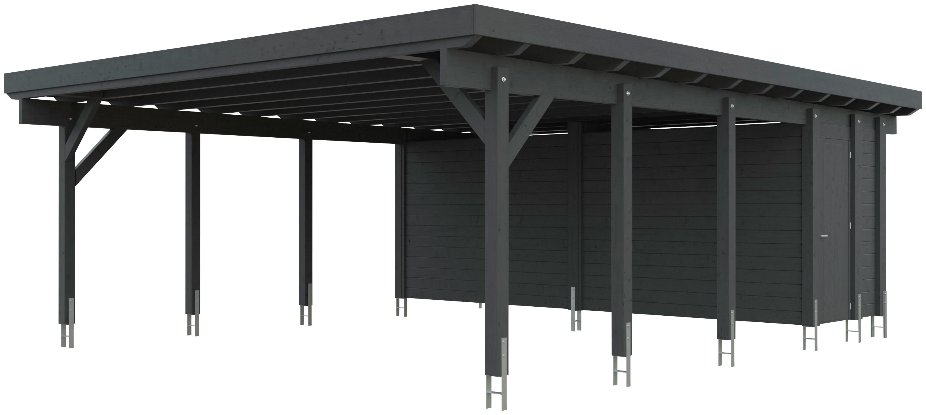 Kiehn-Holz Carport-Geräteraum, BxT: 585x174 cm, nur für Carport KH 330/311,  versch. Farben online kaufen | OTTO