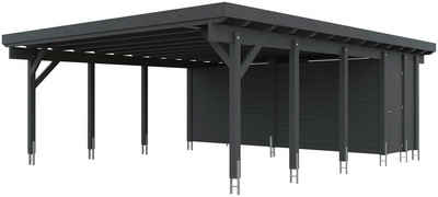 Kiehn-Holz Carport-Geräteraum, BxT: 585x174 cm, nur für Carport KH 330/311, versch. Farben