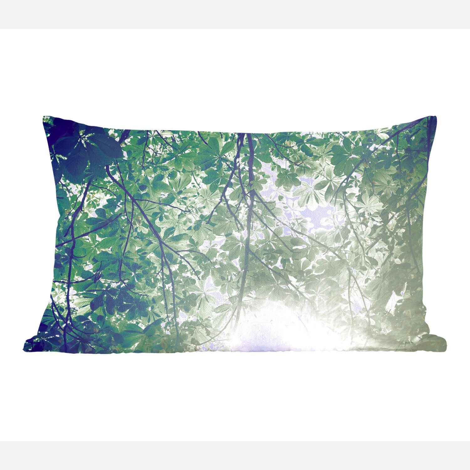 MuchoWow Dekokissen Zweige mit im Schlafzimmer Sonnenlicht, Füllung, Wohzimmer Dekoration, Dekokissen Zierkissen