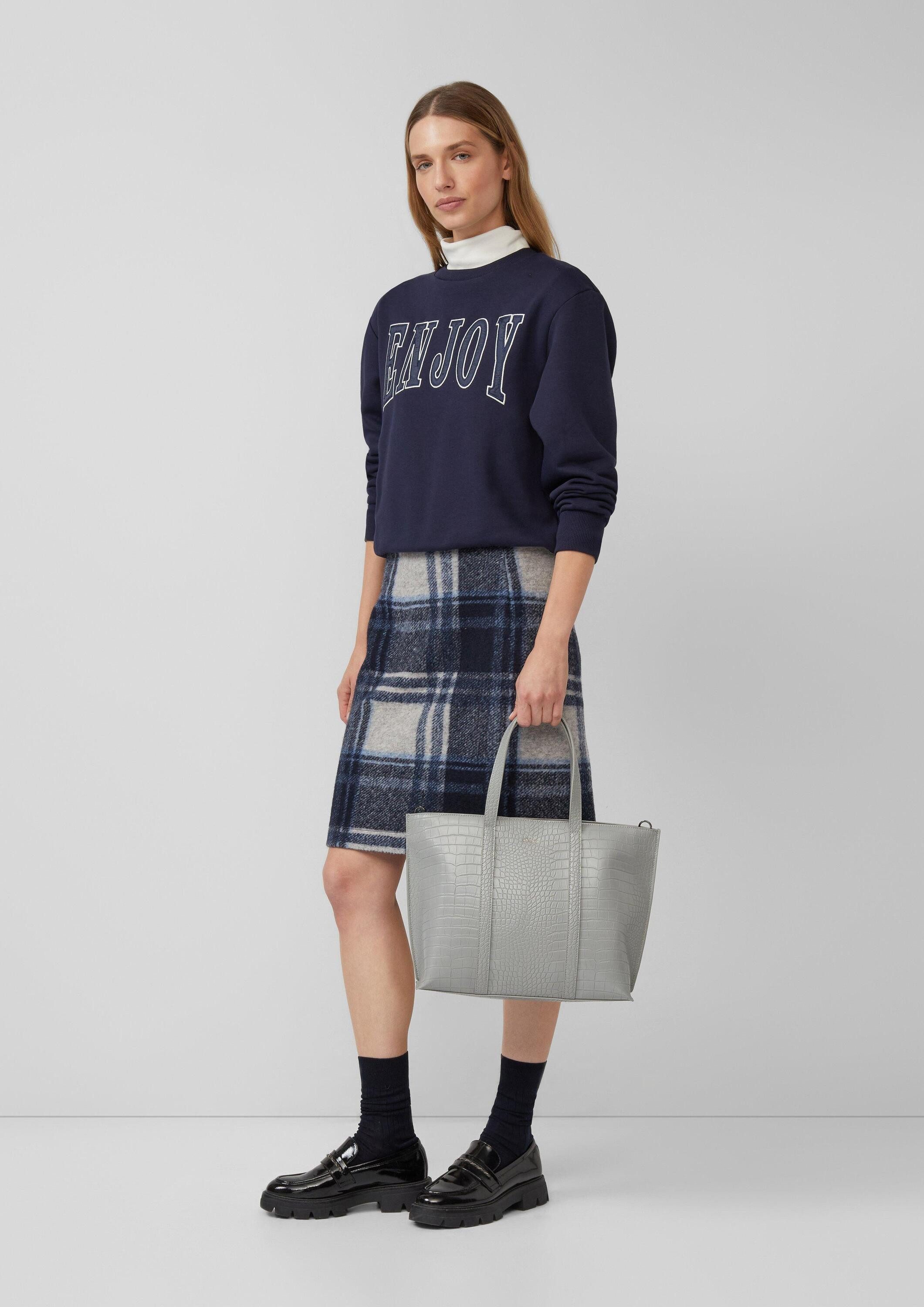 s.Oliver Handtasche Tasche, Geräumiger Shopper aus Lederimitat in Kroko-Optik