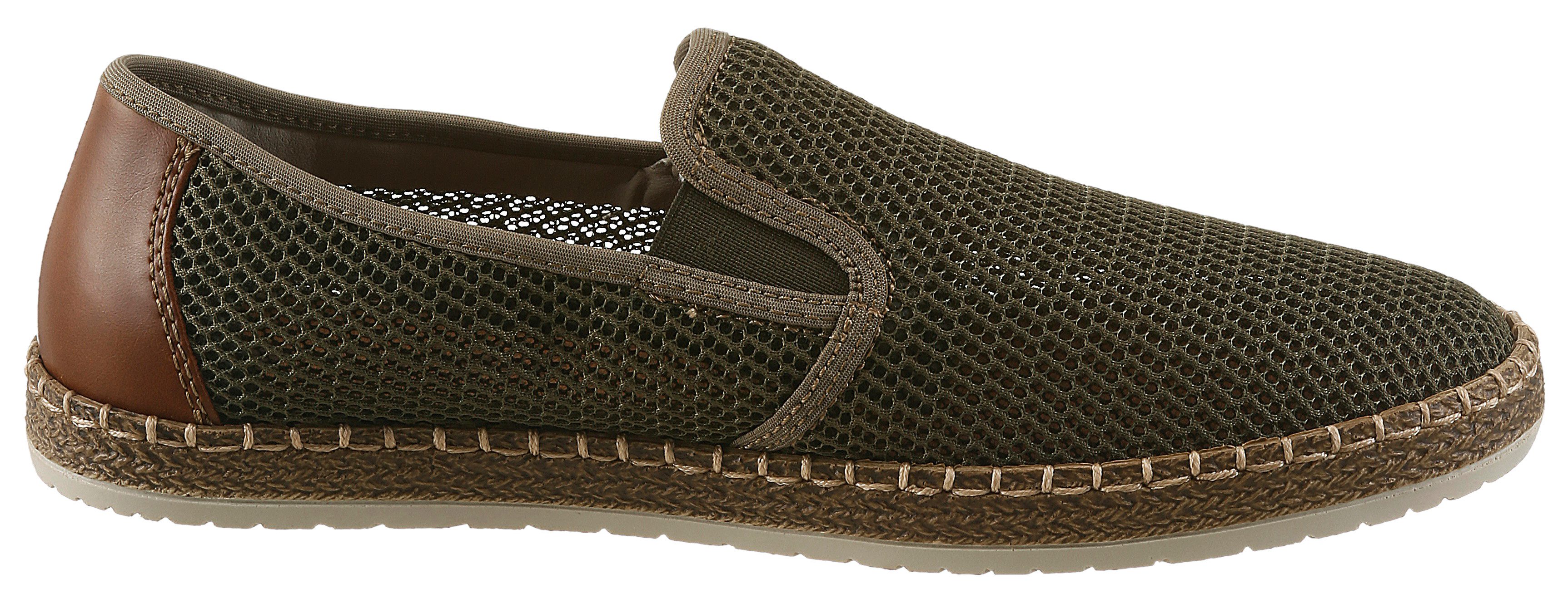 Rieker Espadrille mit luftdurchlässiger Perforation