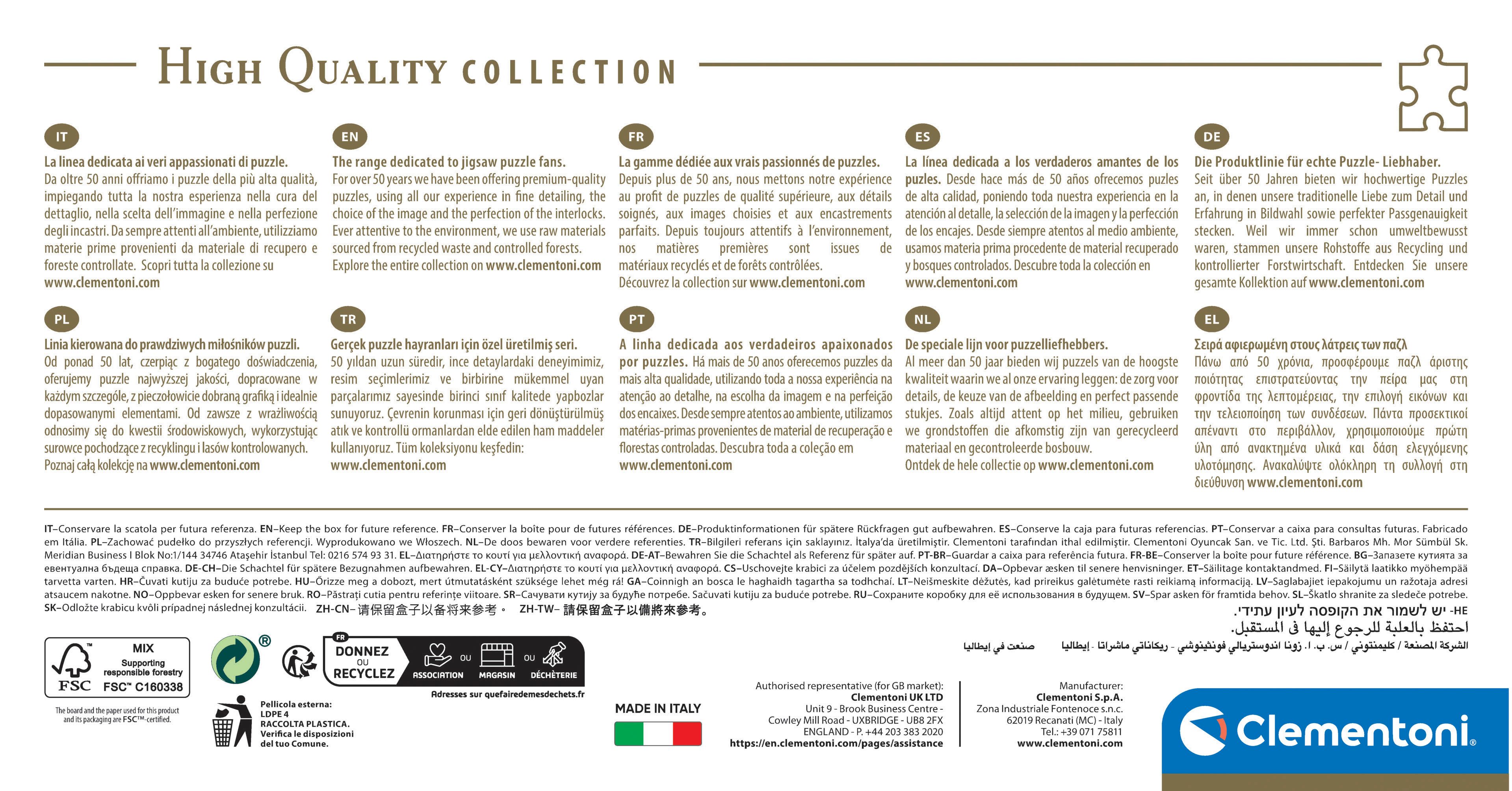 Clementoni® Puzzle Panorama High Quality Collection Compact, Lofoten bei Nacht, 1000 Puzzleteile, Made in Europe