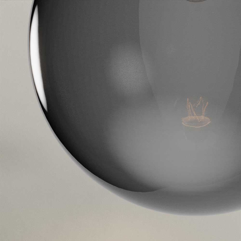 s.luce Stehlampe Dreibein Orb Tripod 160cm mit Glaskugel Rauch