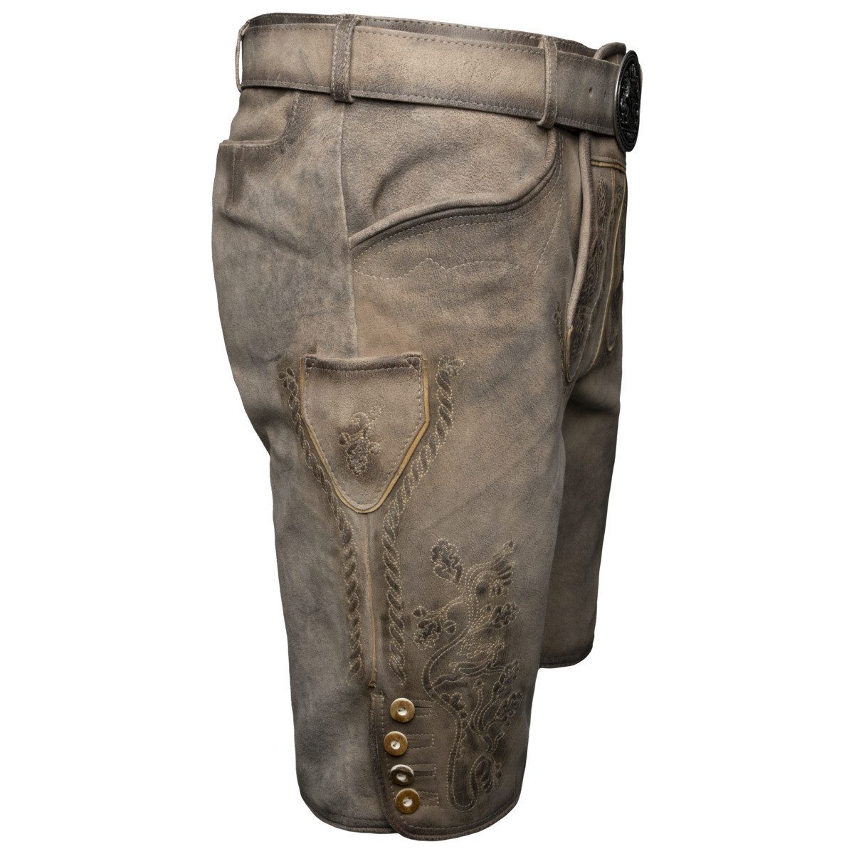 Maddox Trachtenlederhose Horn Herren (1-tlg) Trachtenlederhose, Trachtenhose, Bayerische Lederhose, Oktoberfest