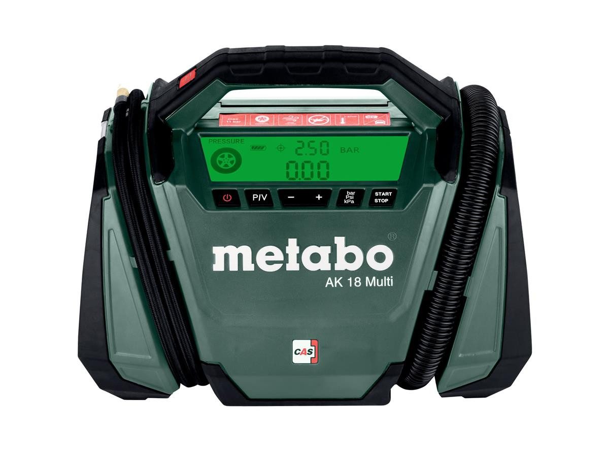 metabo Kompressor Akku AK 18 Multi, max. 11 bar, 5-tlg., ohne Akku und Ladegerät, 11 bar Betriebsdruck