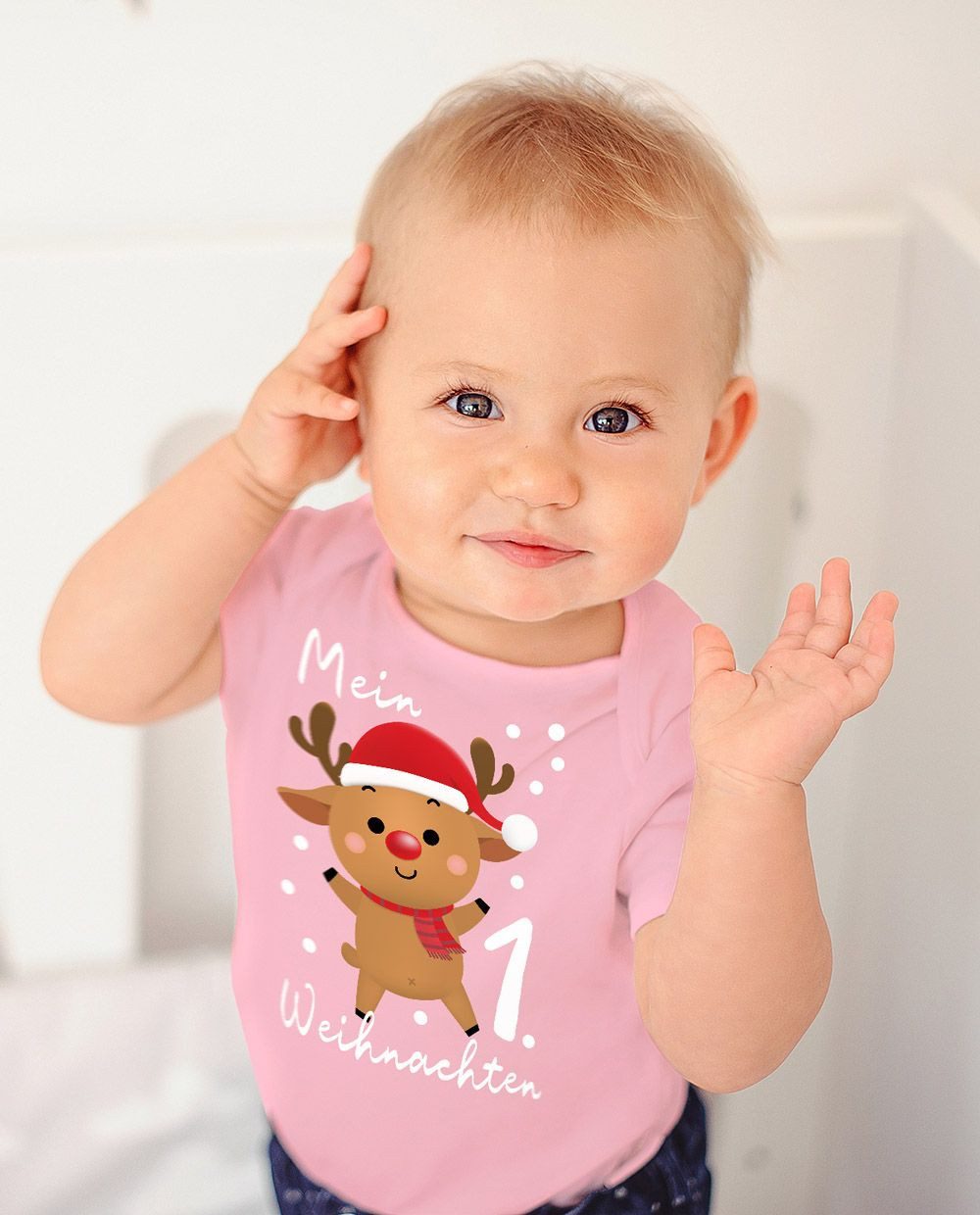 MoonWorks Body Baby Body Mein 1. Weihnachten Rentier Grinch Lustig Weihnachtsoutfit