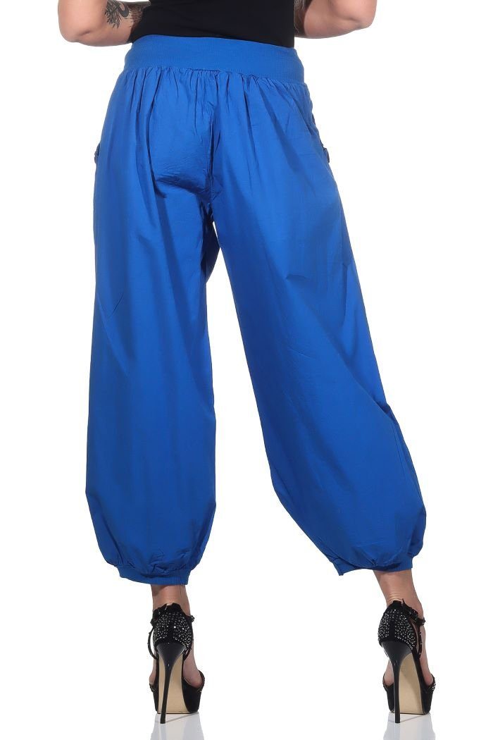 Mississhop Haremshose Damen Baumwolle Aladinhose Unifarbe günstig online kaufen