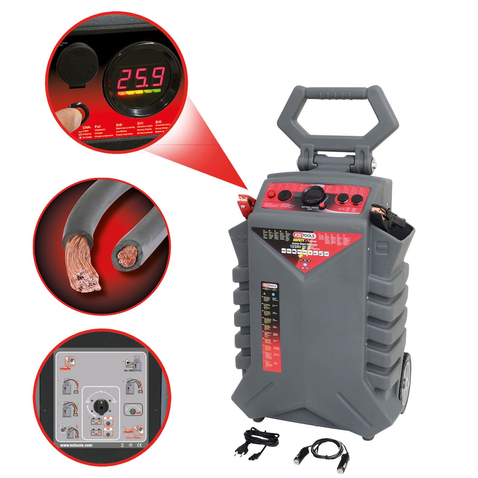 Thumbnail - KS Tools Montagewerkzeug KS TOOLS Booster 12/24 V 3400 A - 550.1725