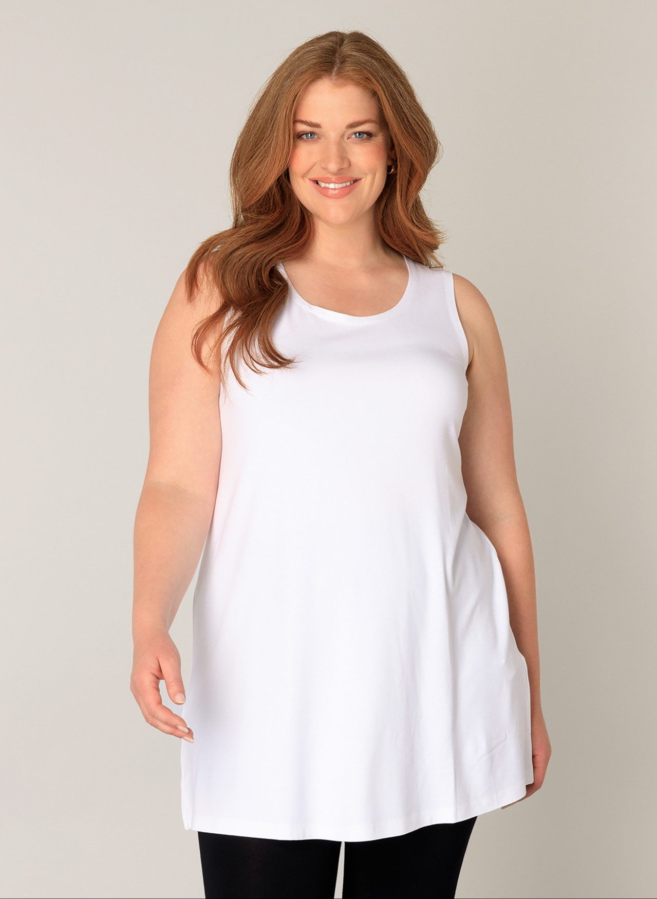 Base Level Curvy Longshirt ABBIGALE ärmellos, seitlich geschlitzt günstig online kaufen