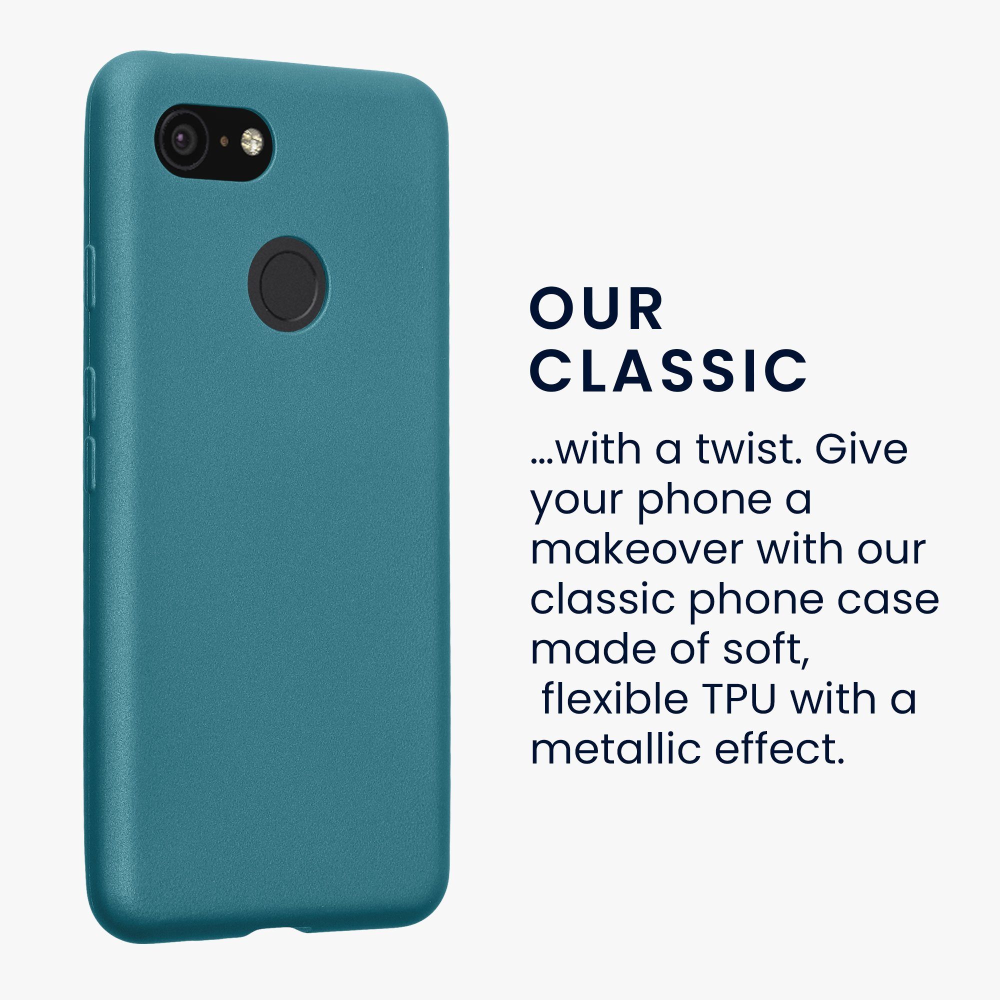 kwmobile Handyhülle Handyhülle für Google Pixel 3 Hülle, Silikon Case metallisch schimmernd - Schutzhülle Cover