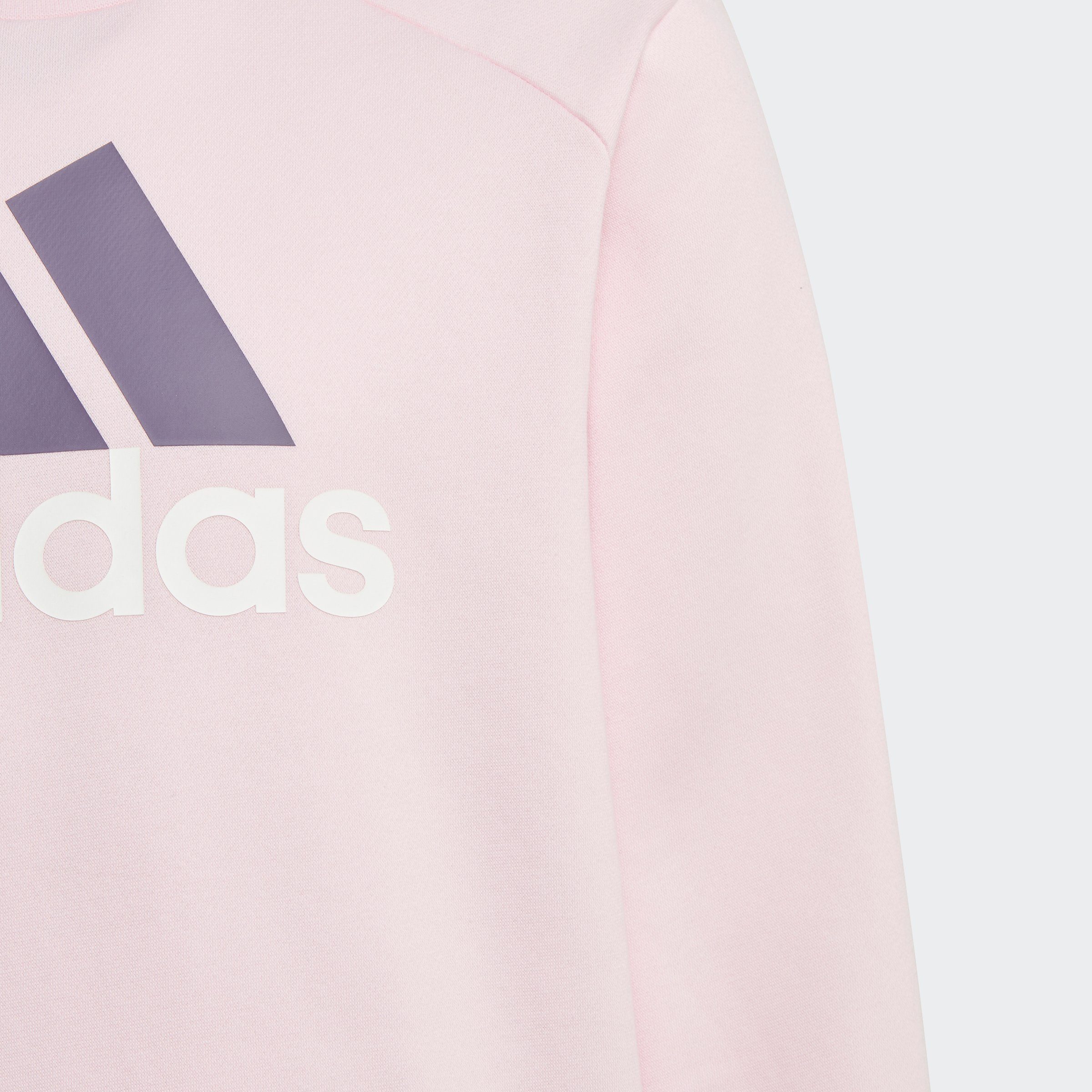 adidas Sportswear Trainingsanzug ESSENTIALS White / Shadow JOGGINGANZUG LOGO BIG / Pink KIDS (2-tlg) Violet Clear