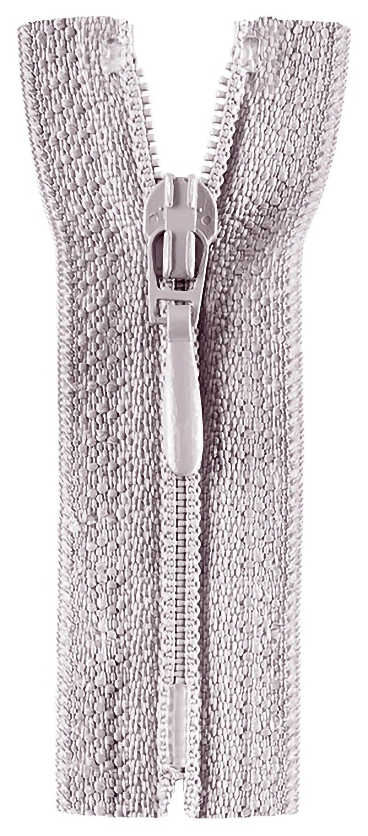 Stofferia Reißverschluss Reißverschluss Opti Tropfen 50 cm Silber, Meterware