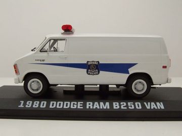 GREENLIGHT collectibles Modellauto Dodge Ram B250 Van 1980 weiß Indiana State Police Modellauto 1:43, Maßstab 1:43