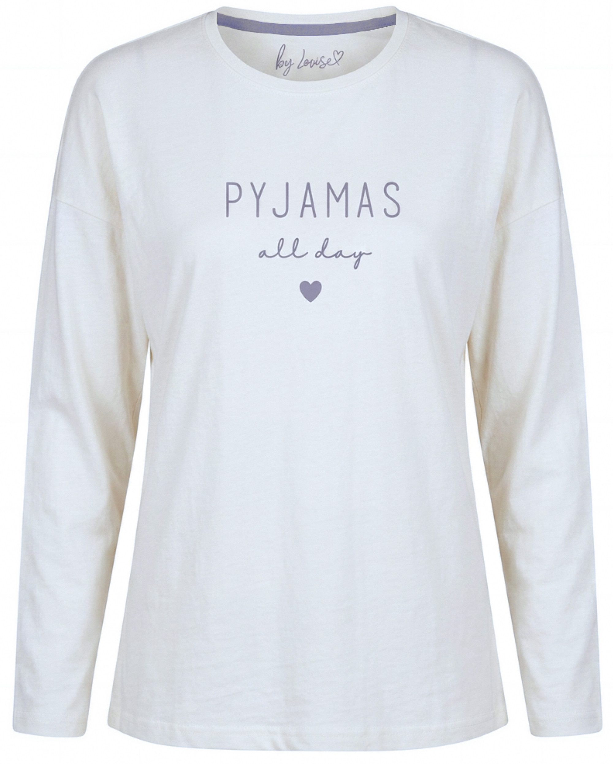 By Louise Pyjamaoberteil Moonlight Magic (Packung, 1-tlg., 1-teilig) Damen Pyjamaoberteil Langarm Baumwolle Shirt