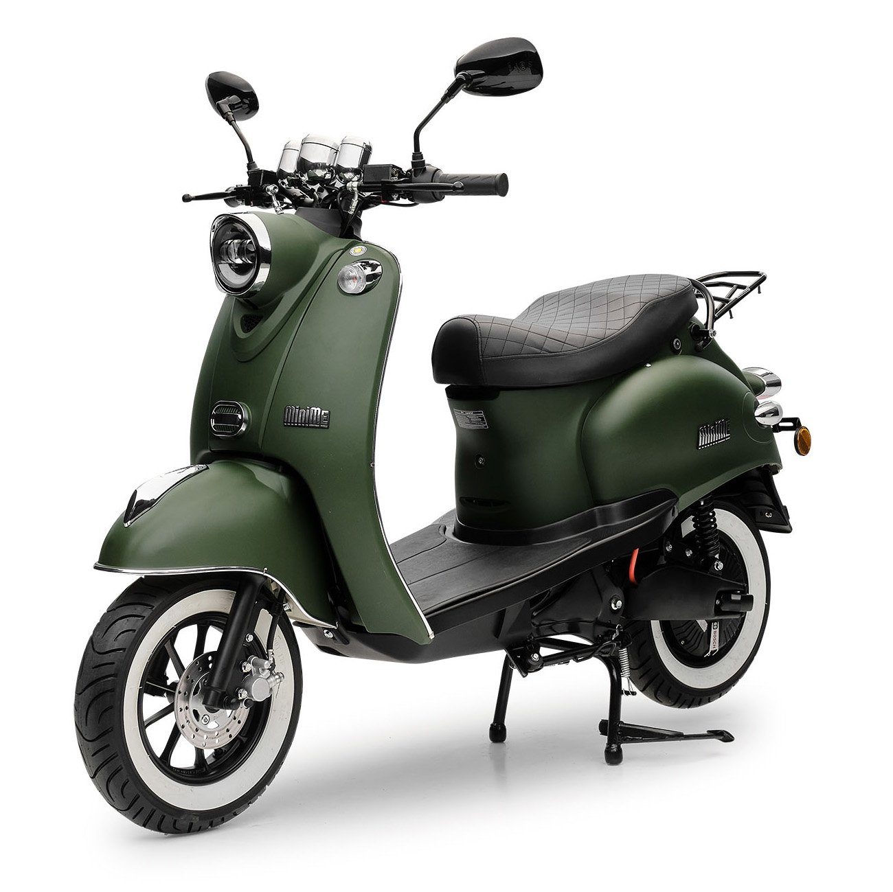 Burnout E-Motorroller E-MiniMe Mattgrün, 2000.00 W, 45 km/h (Doppelakku), Bosch Elektromotor (wartungsfrei)