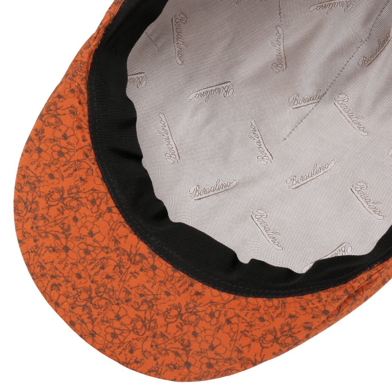 Borsalino Flat Cap (1-St) Schirmmütze mit Schirm, Made in Italy