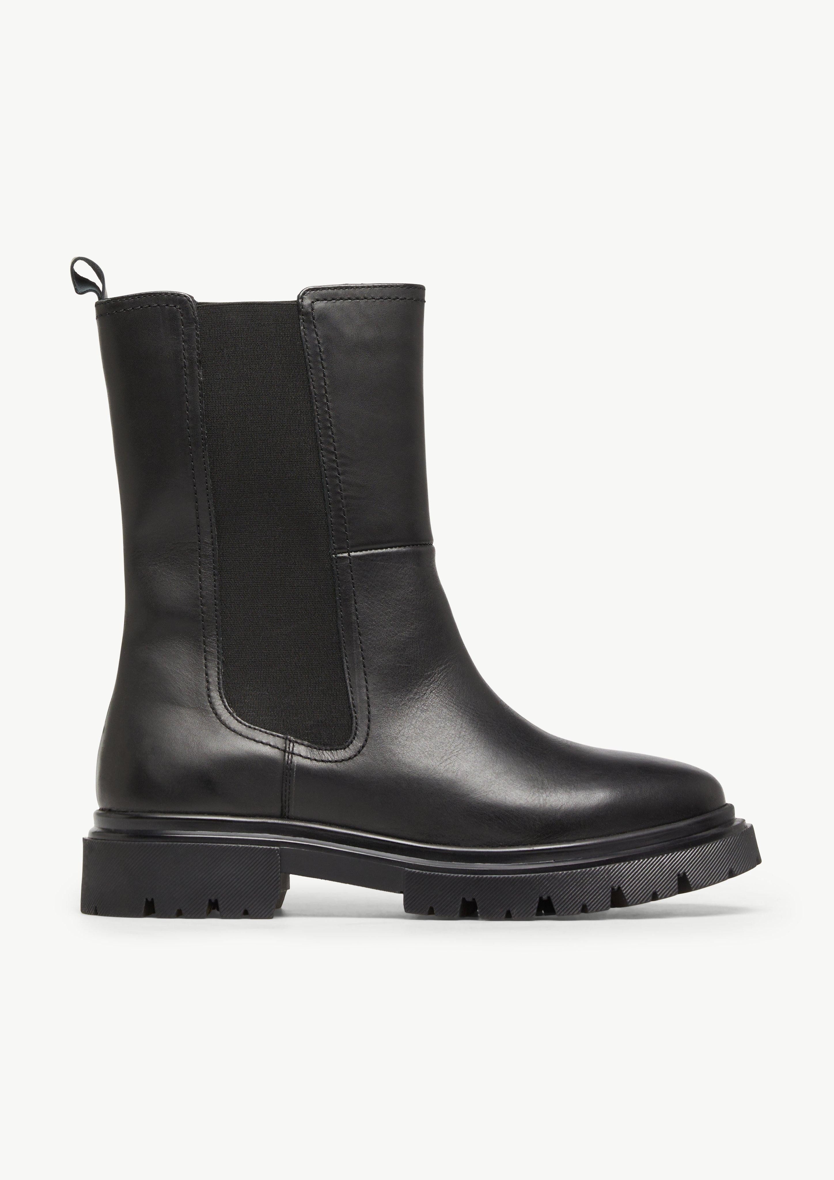 Lederstiefel mit Profilsohle Stiefel
