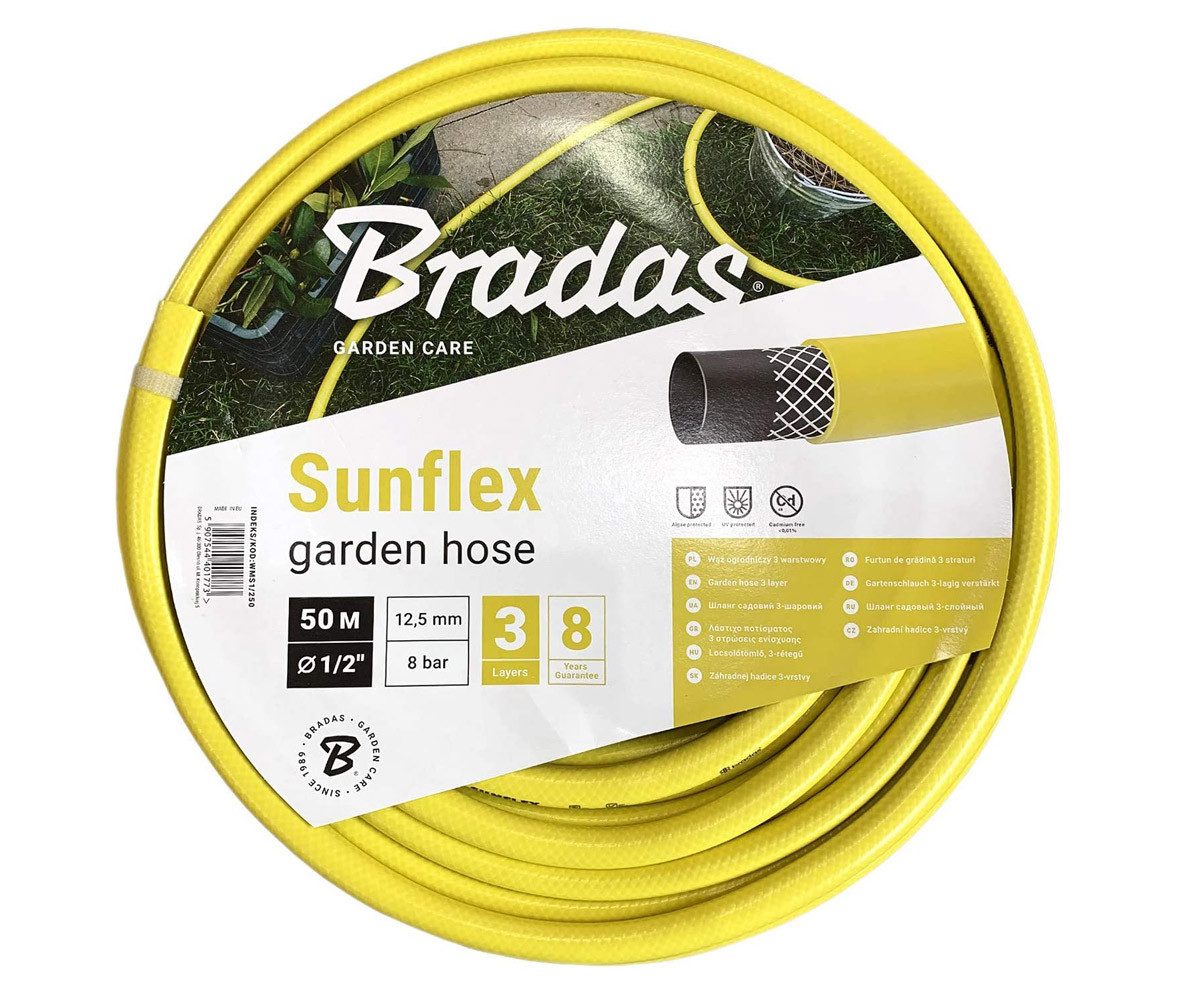 Bradas Gartenschlauch Gartenschlauch / Wasserschlauch 1/2" 50m – für Gärten und Grünflächen, Temperaturbeständig