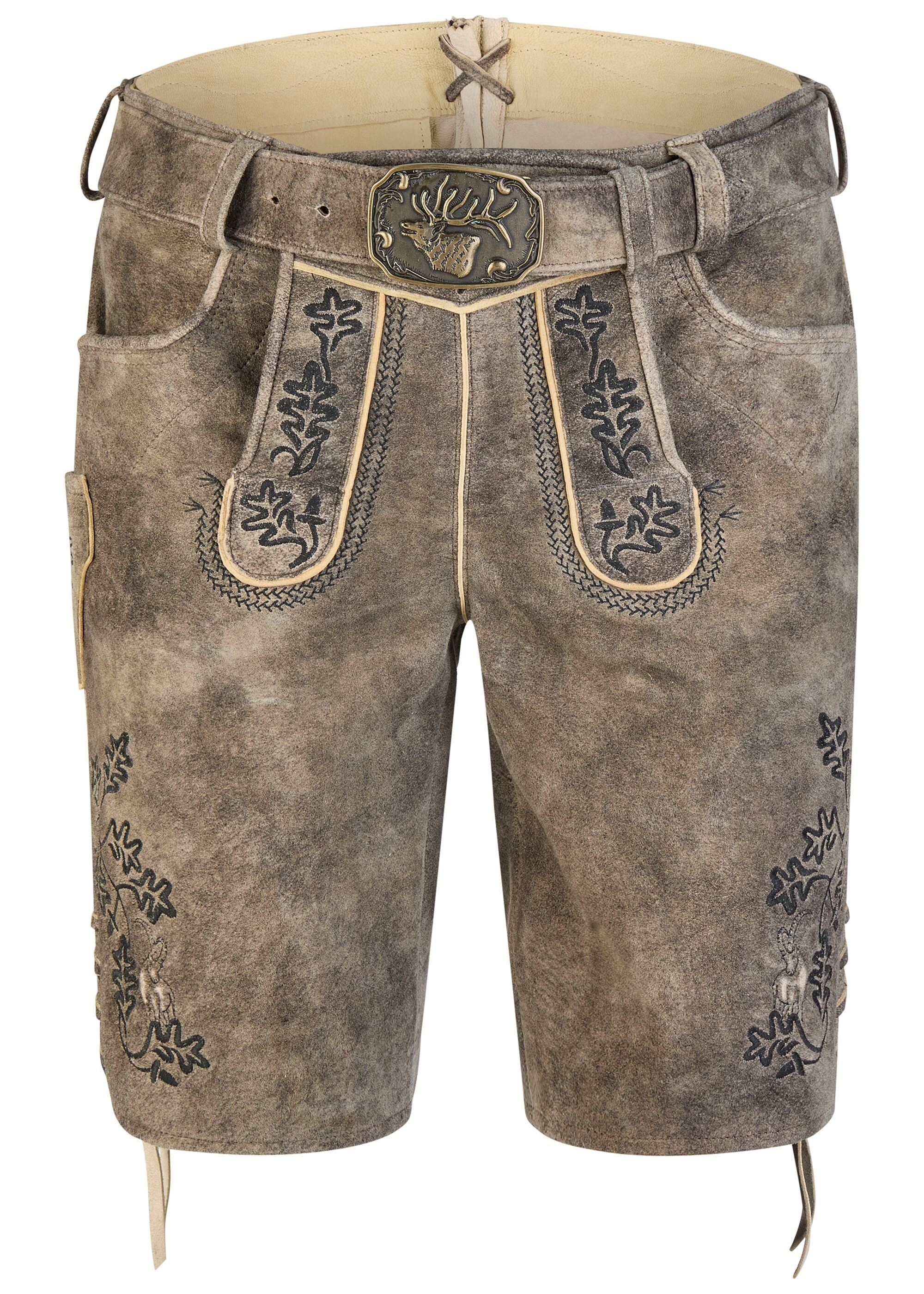 Spieth & Wensky Lederhose Hornbeck detailreiche Stickerei