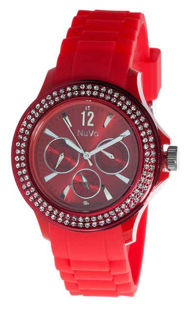 Nuvo Quarzuhr Eindrucksvolle Damen Diamant-Uhr mit sportlichem Design