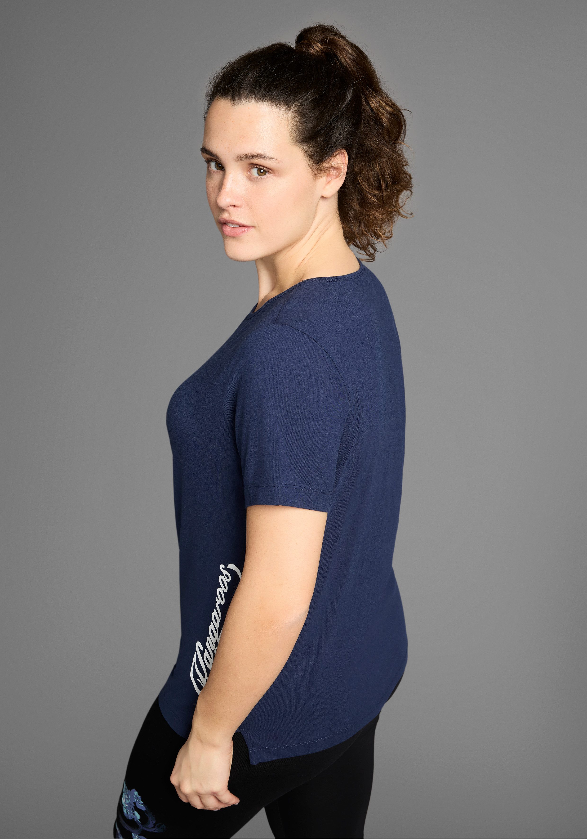 KangaROOS T-Shirt Kurzarm, casual, unifarben, große Größen