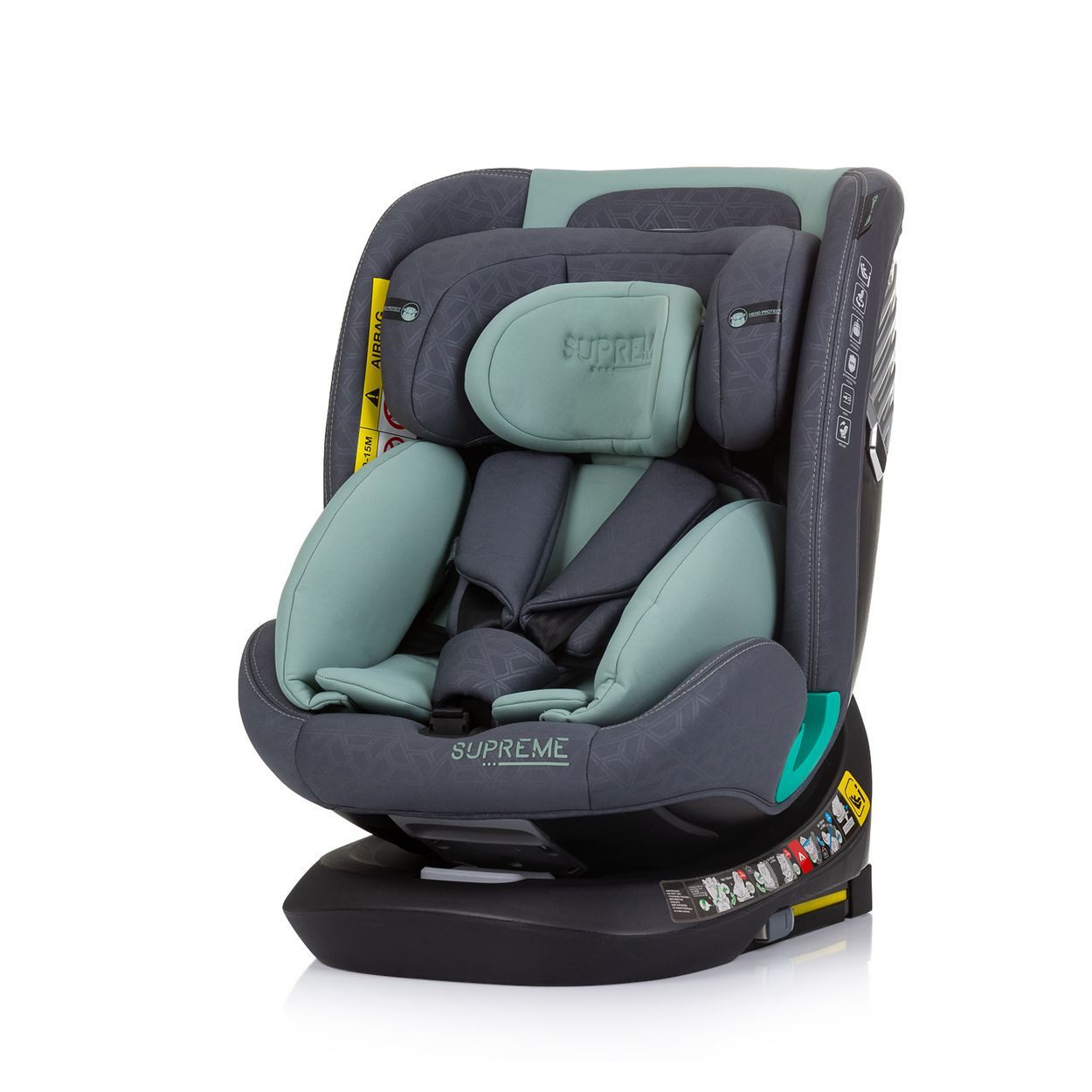 Chipolino Autokindersitz i-Size Kindersitz Supreme, ab: 0, bis: 12, (40-150 cm) verstellbar 360° drehbar Isofix