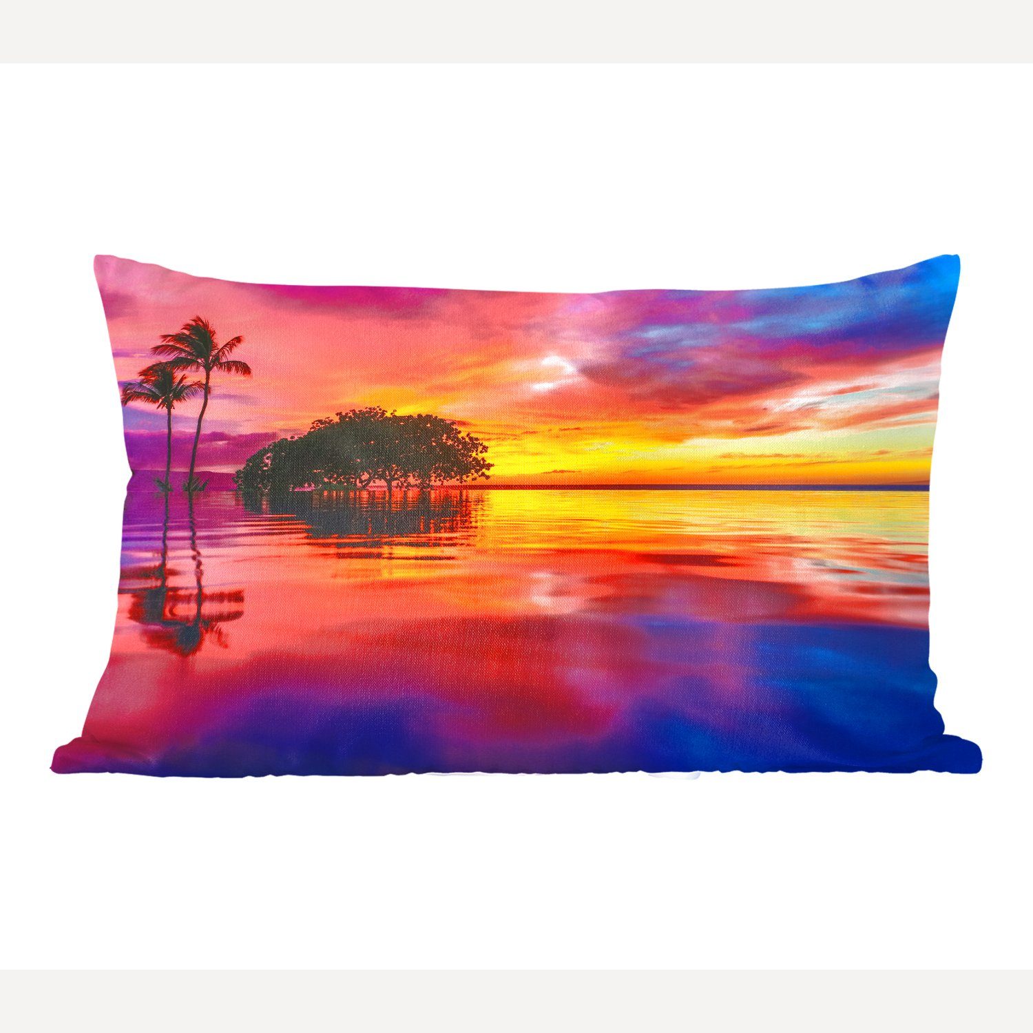MuchoWow Dekokissen Farben - Hawaii - Himmel, Wohzimmer Dekoration, Zierkissen, Dekokissen mit Füllung, Schlafzimmer